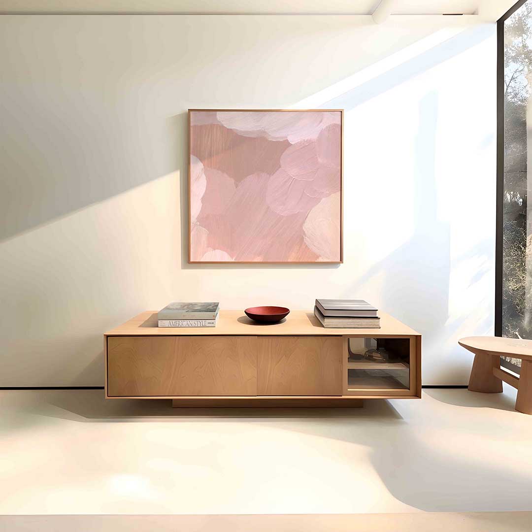 Abstracte roze vormen Poster