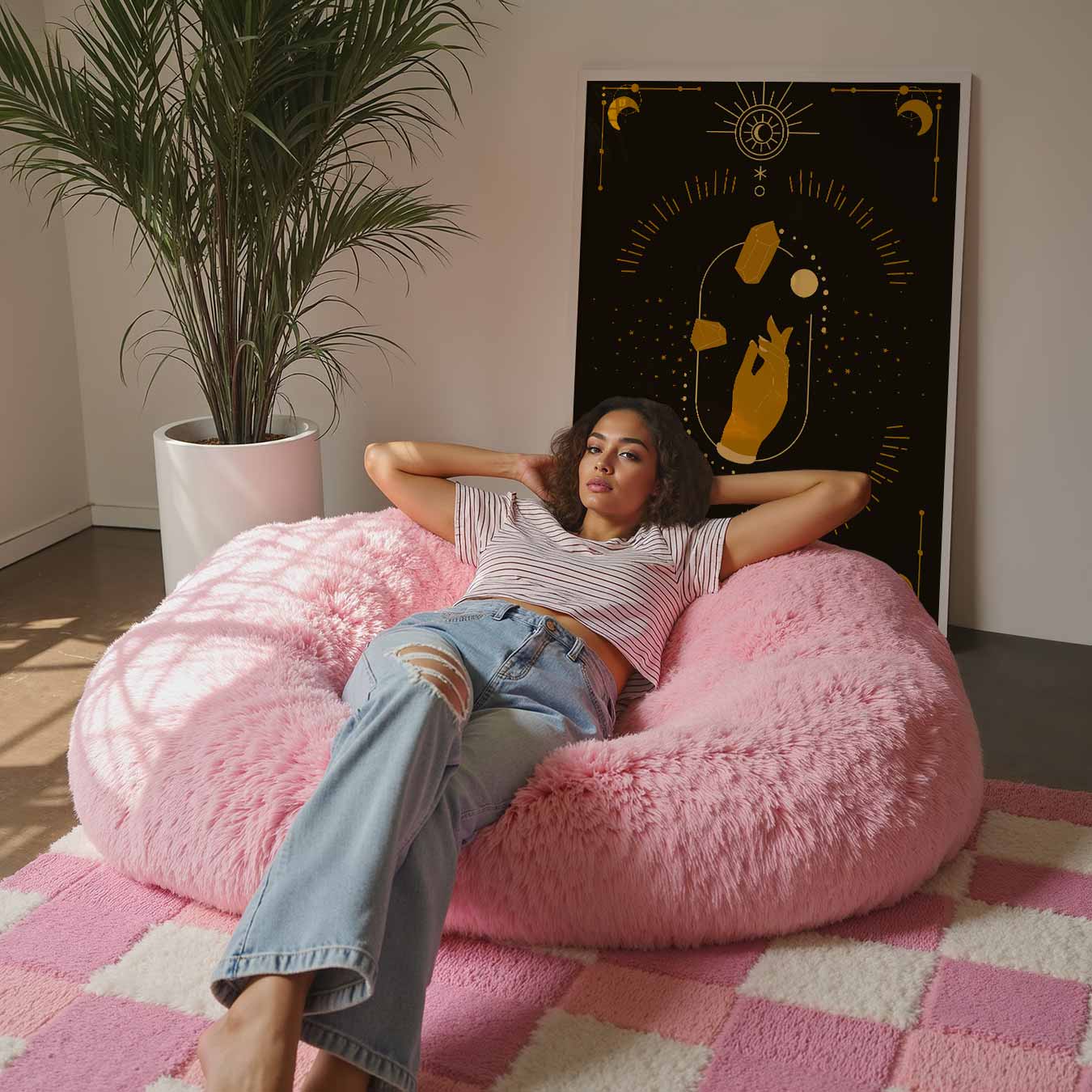 Mystieke Maan en Sterren Poster-WallArtistic