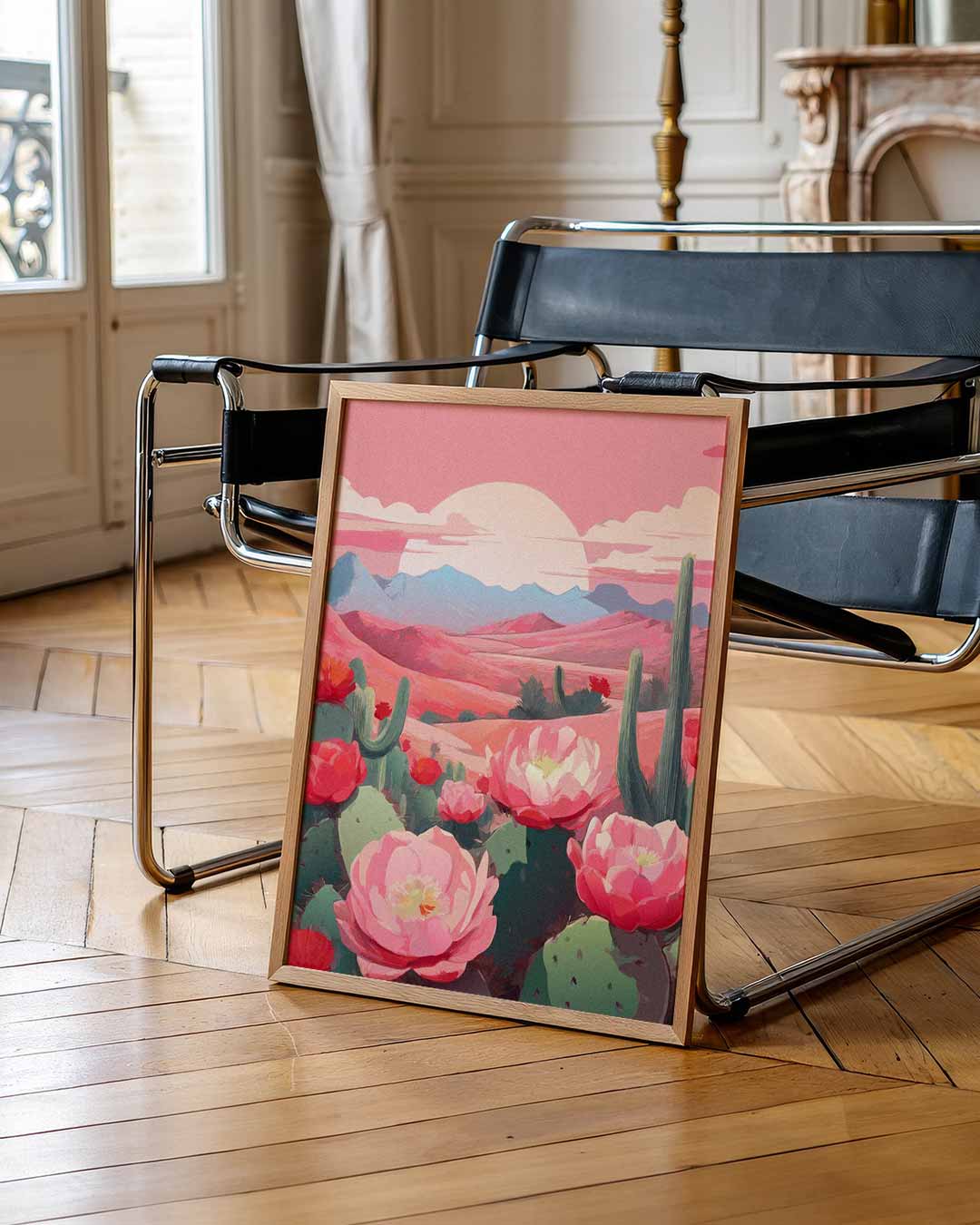 Cactus Bloemenlandschap Poster-WallArtistic