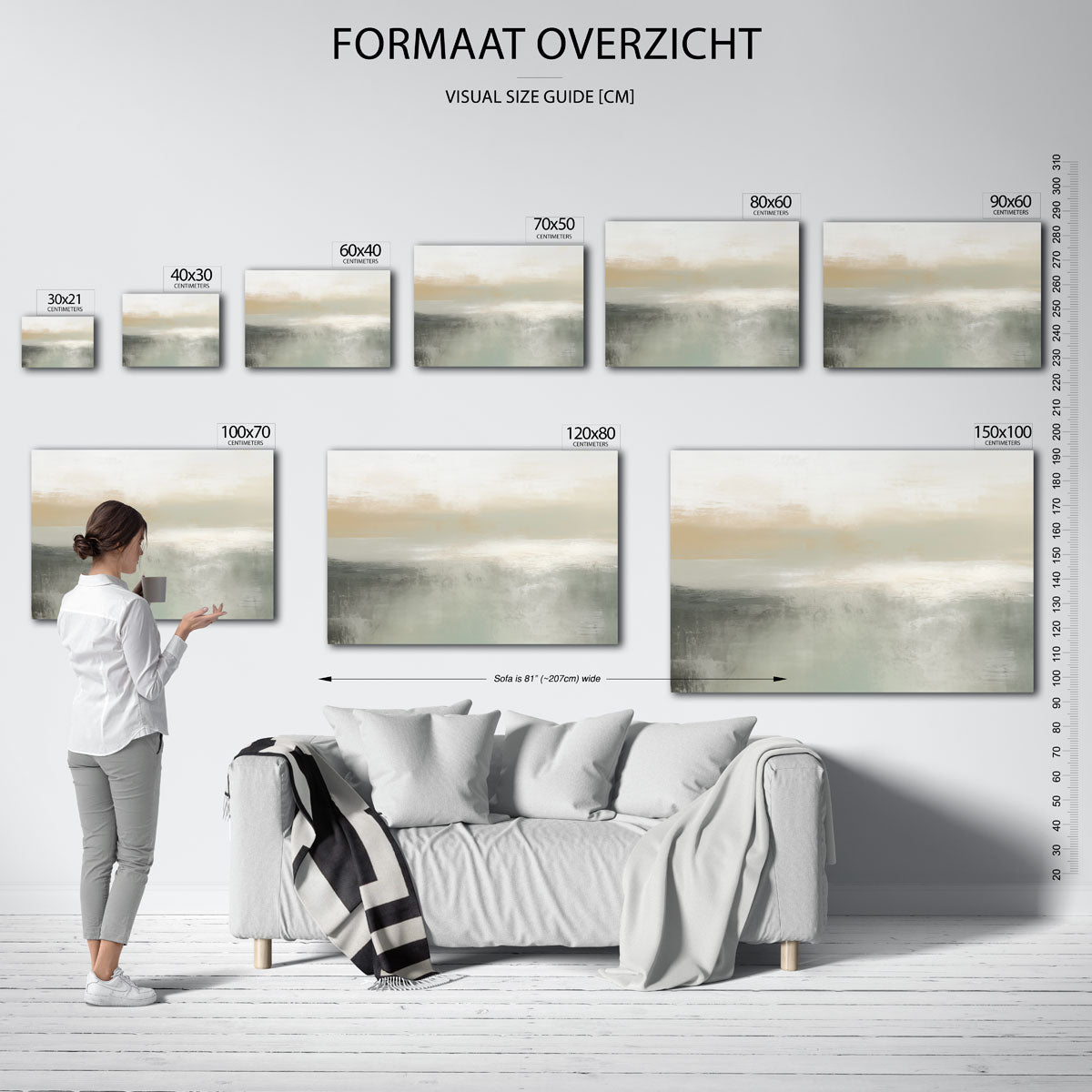 Abstracte landschapsweergave Poster