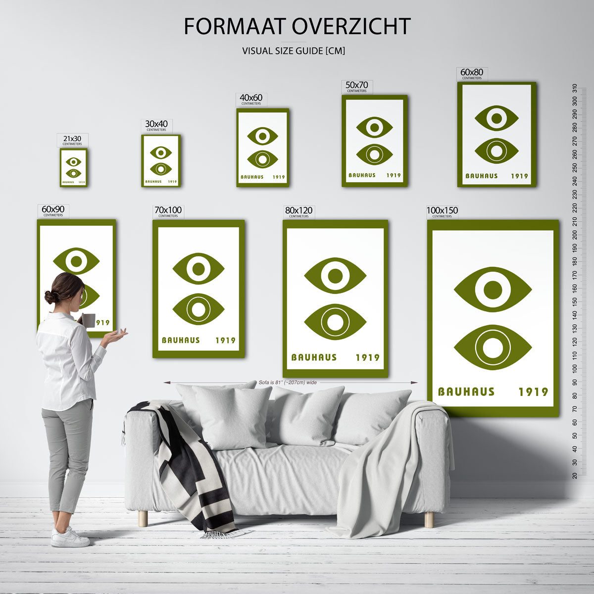 Oogvormen en lijnen Poster