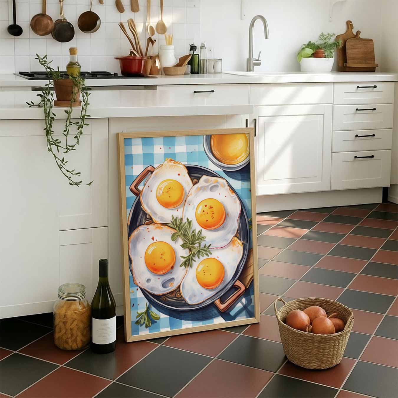 Vrolijke Sunny Side-Up Wall Art Poster-WallArtistic