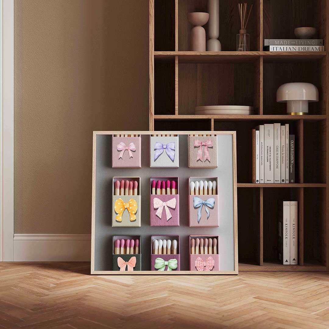 Strikjes en lucifersdoosjes Poster