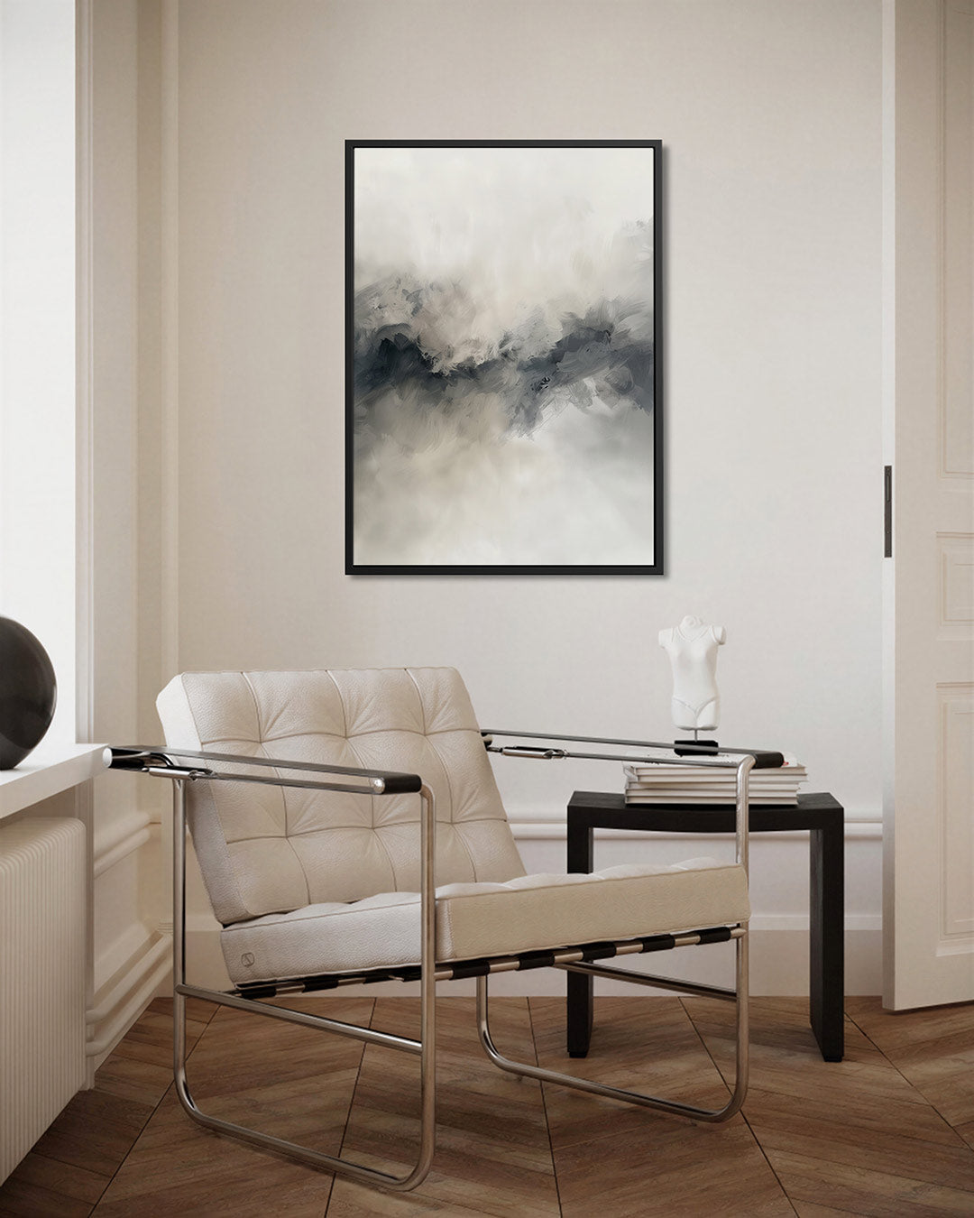 Vloeiende grijstinten Kunstwerk