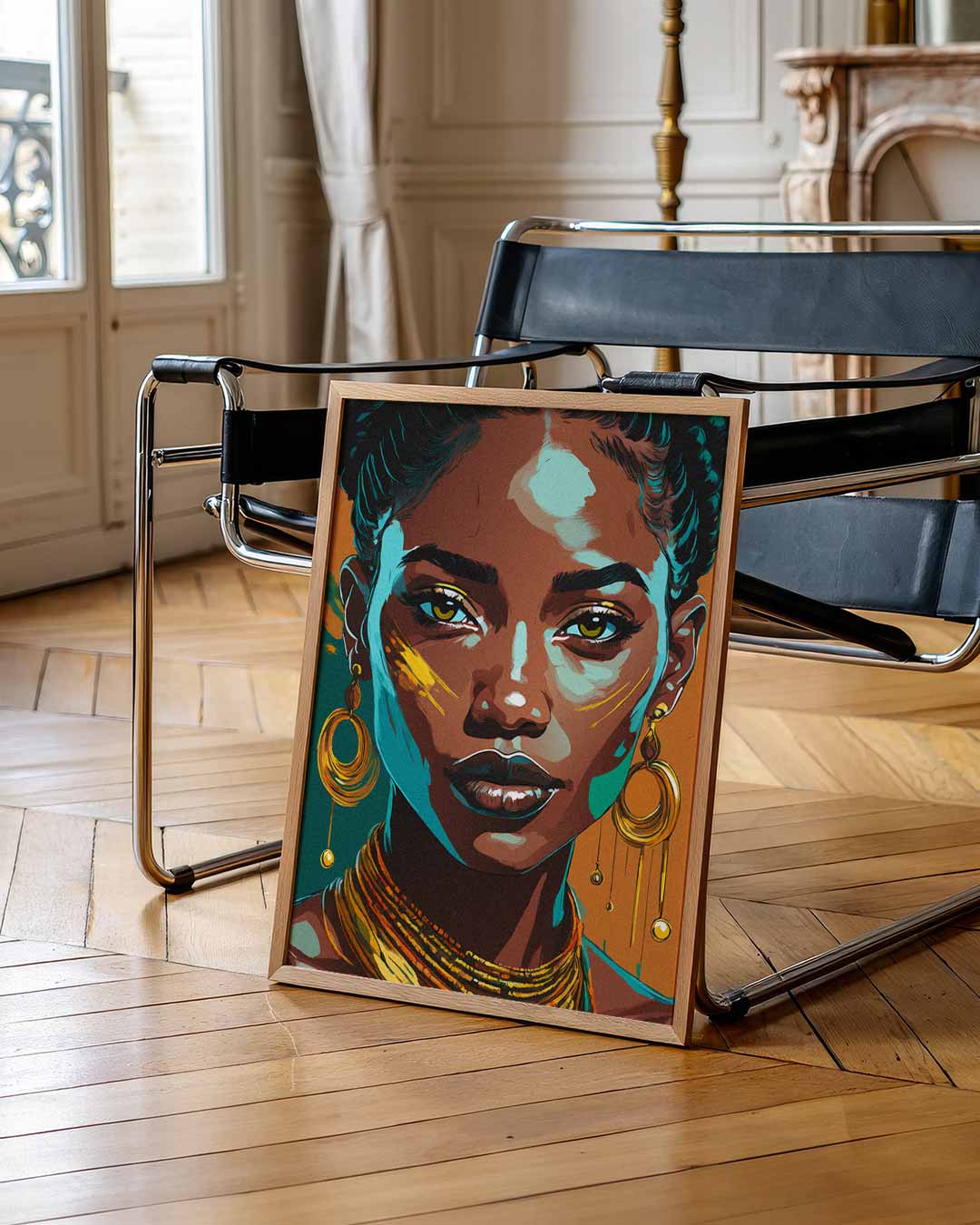 Expressieve Vrouwelijke Kracht Poster-WallArtistic
