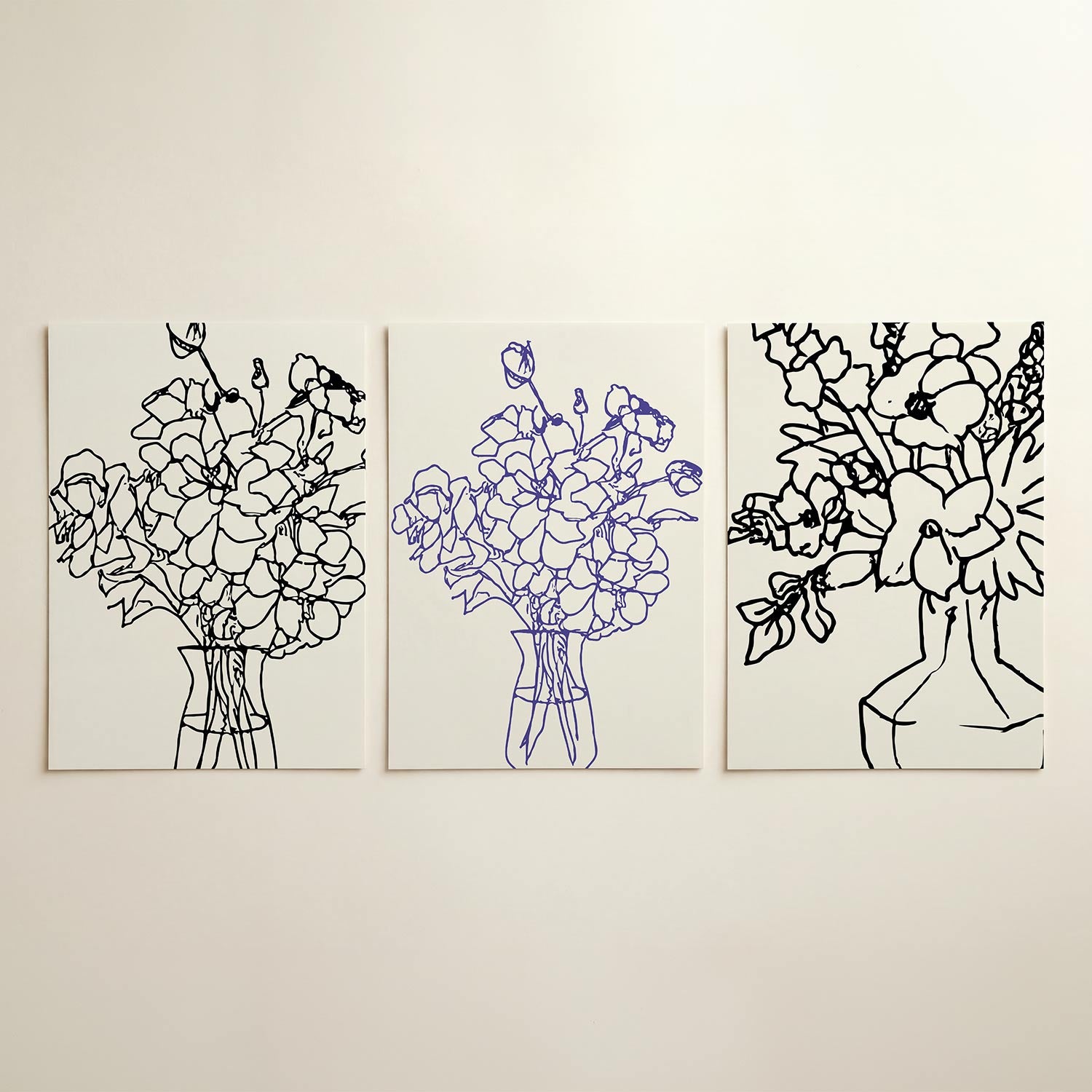 Lijnbloemen Posterset
