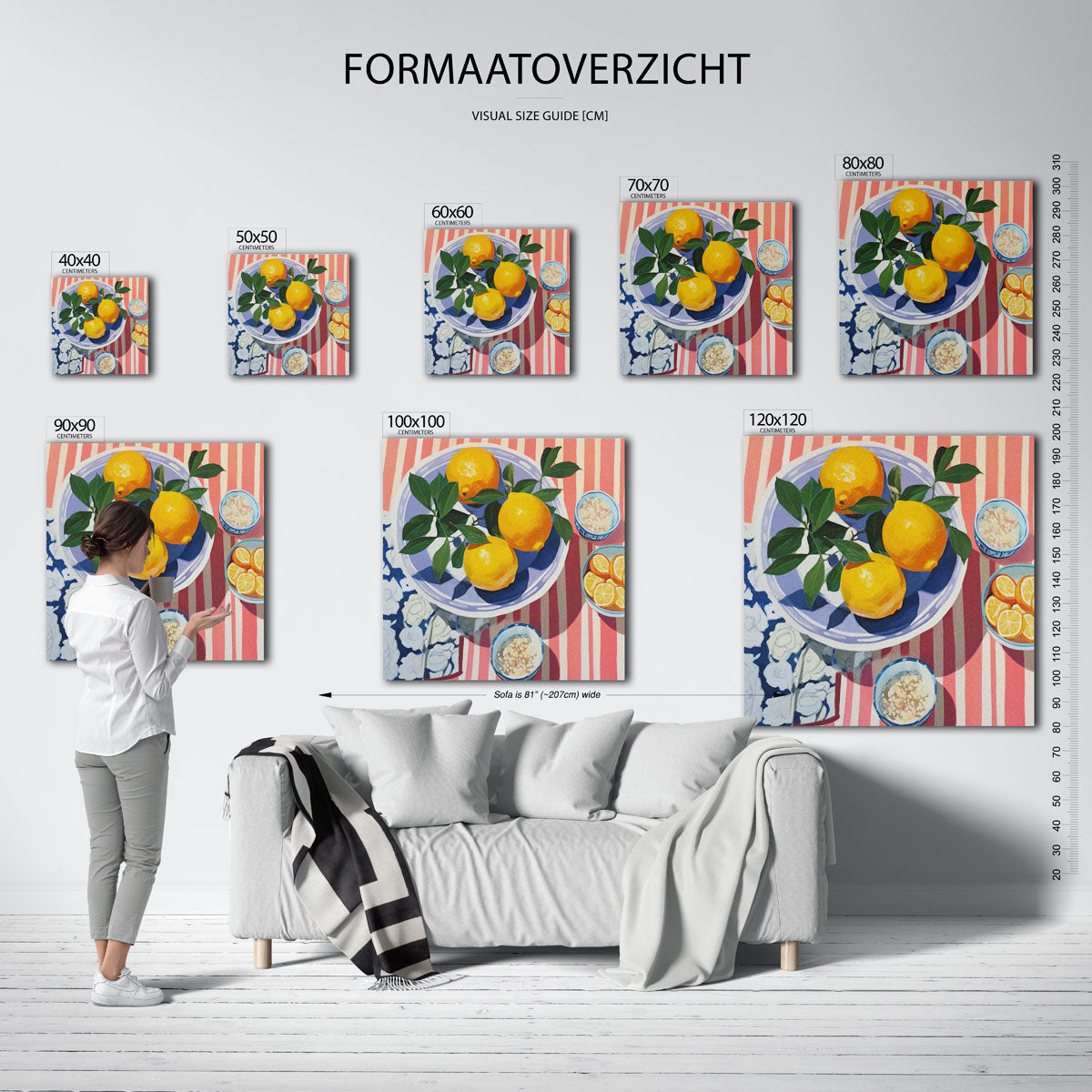 Citroenen op schaal Poster