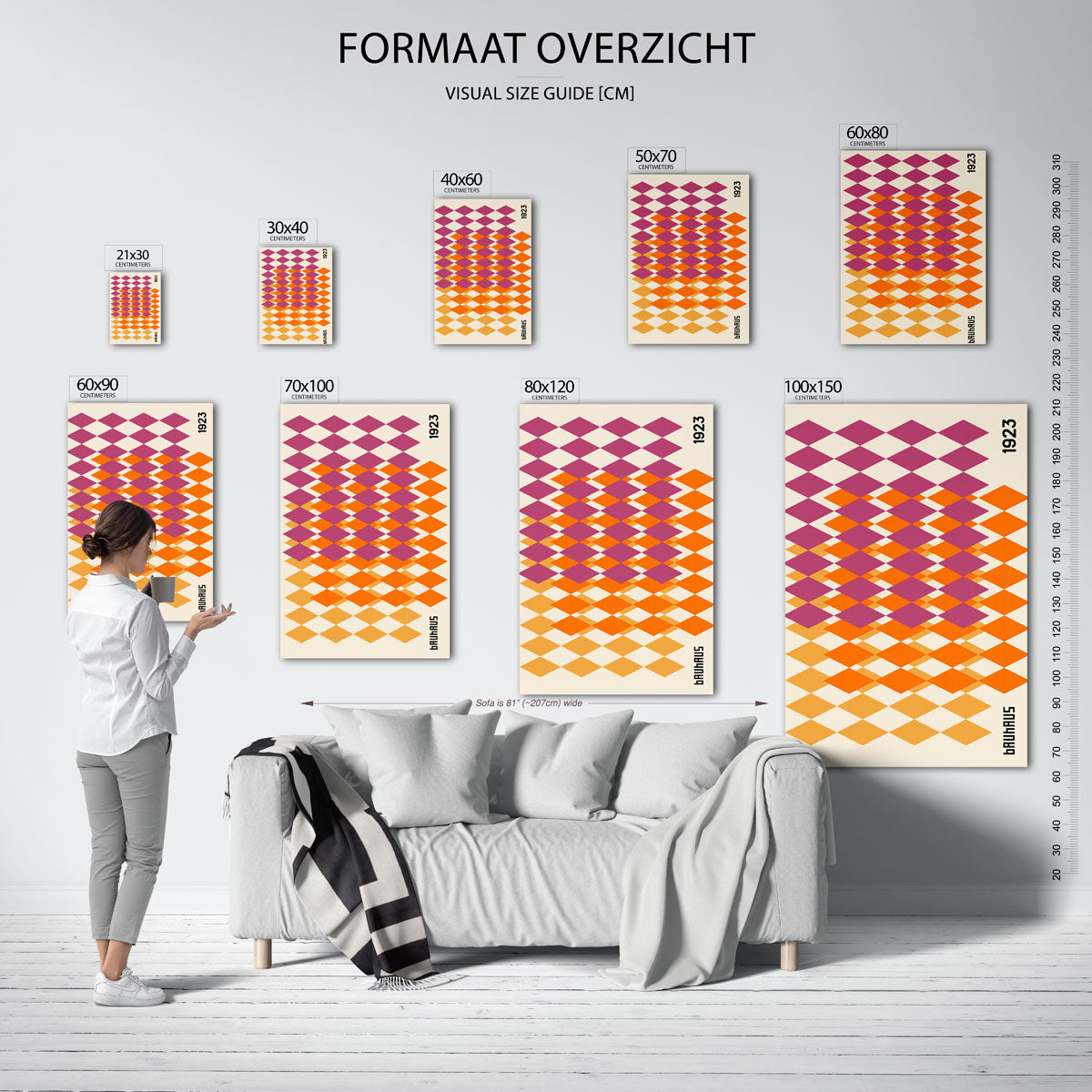 Ruitvormige patronen Poster