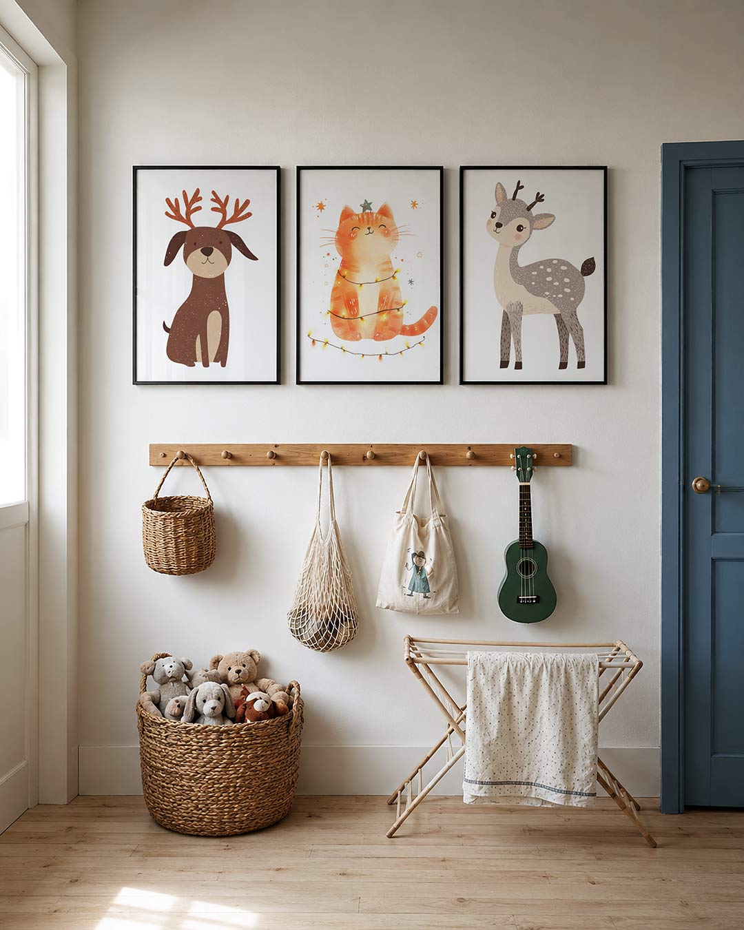 Speelse hertenvorm Posterset