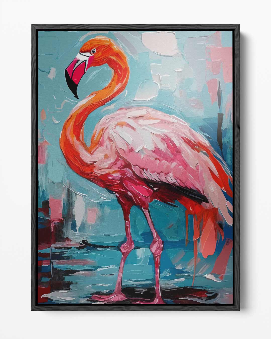 Kleurrijke Flamingo Kunstwerk