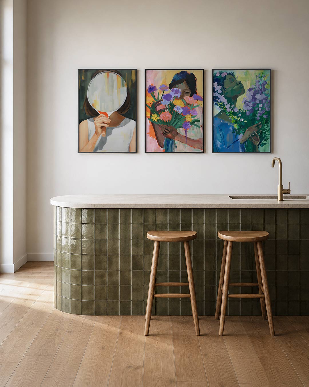 Spiegelbeeld en kleur Posterset