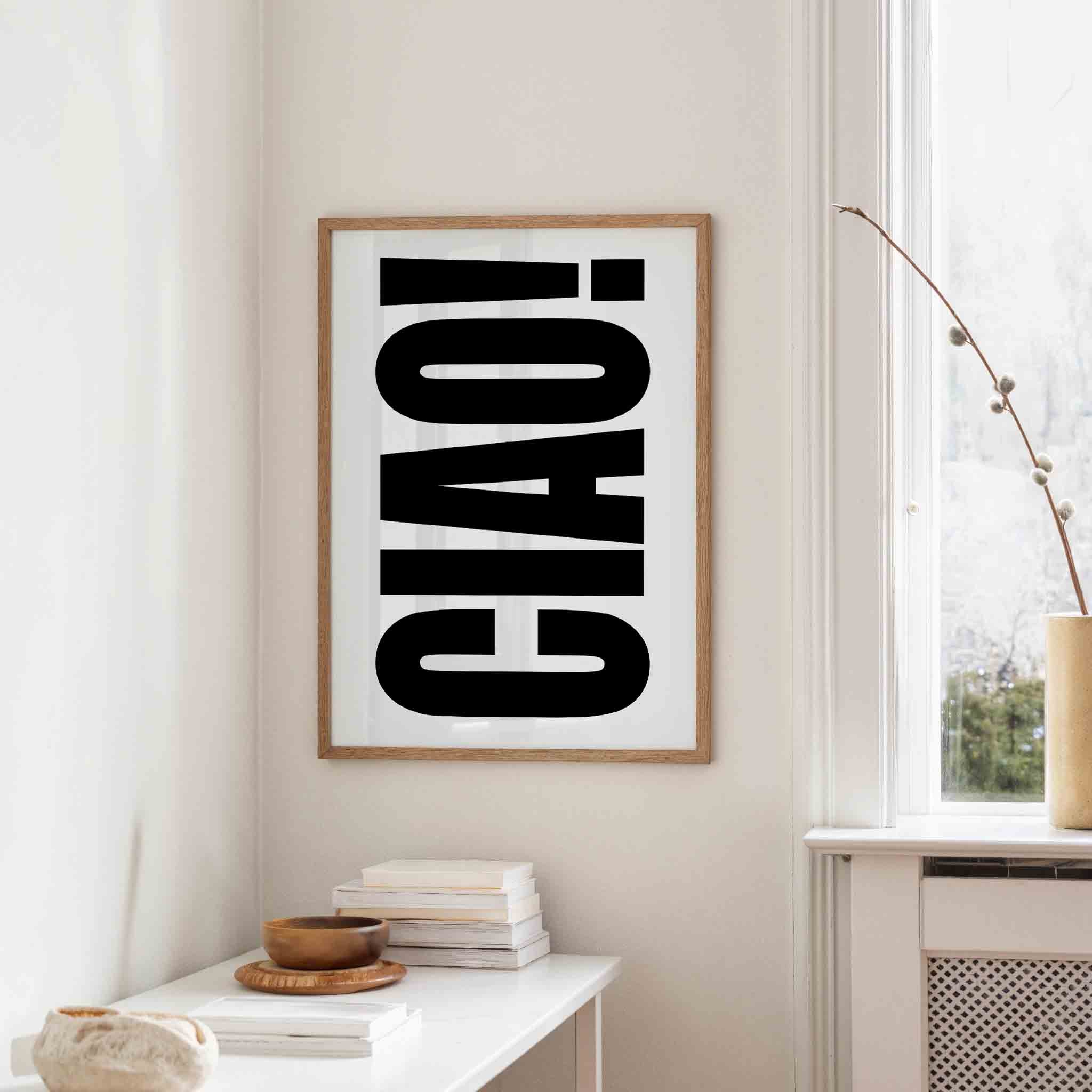 Ciao typografie Poster