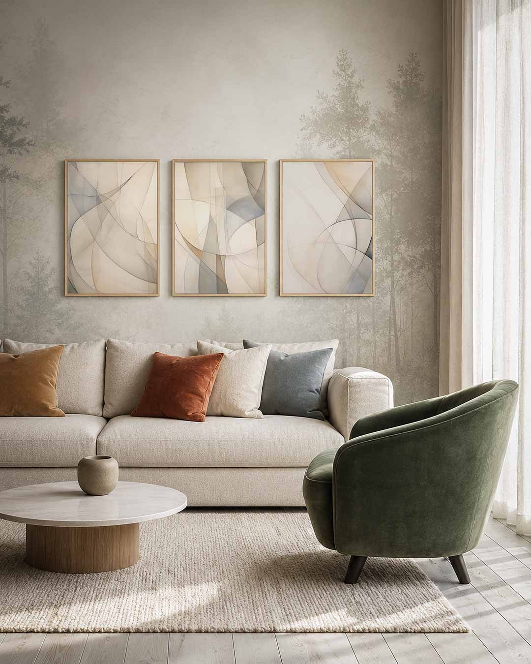 Zachte lijnendans Posterset