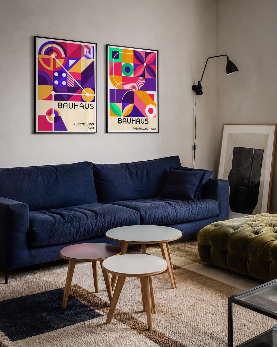 Kleurrijke vormenmix Posterset
