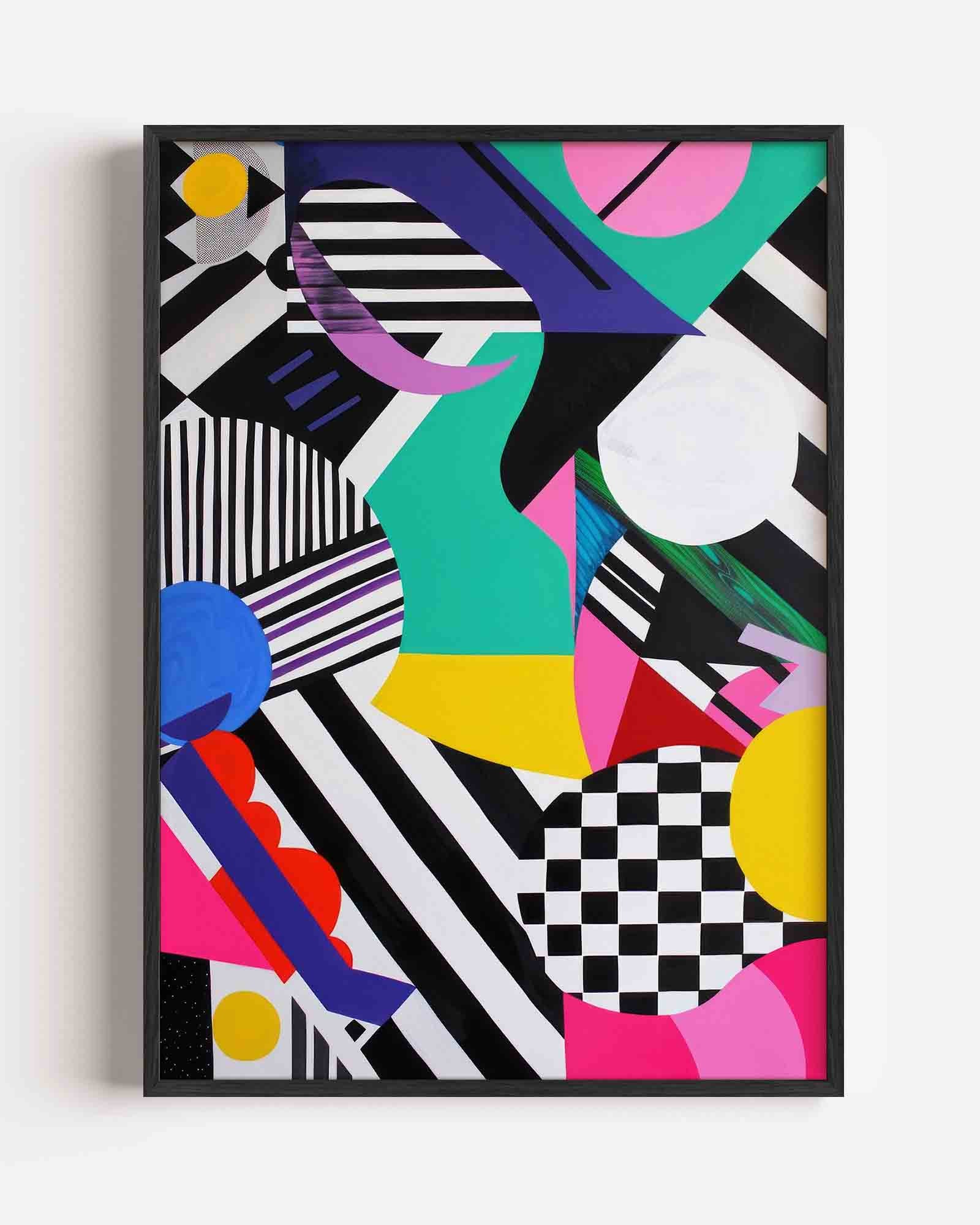Grafische vormen en kleuren Poster