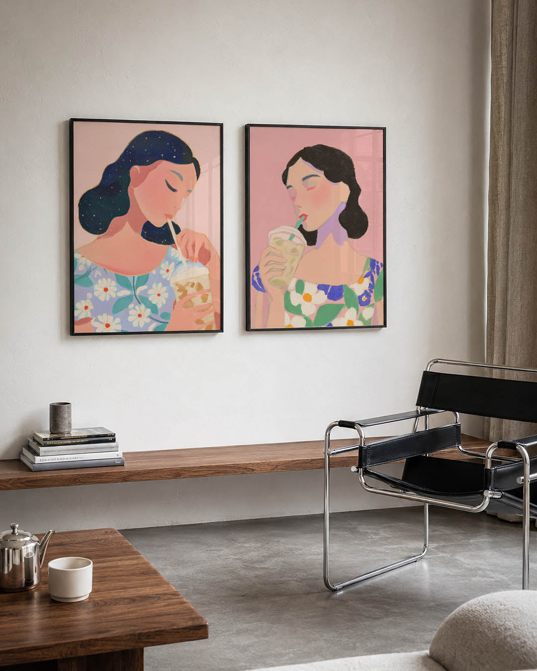 Zachte kleurharmonie Posterset