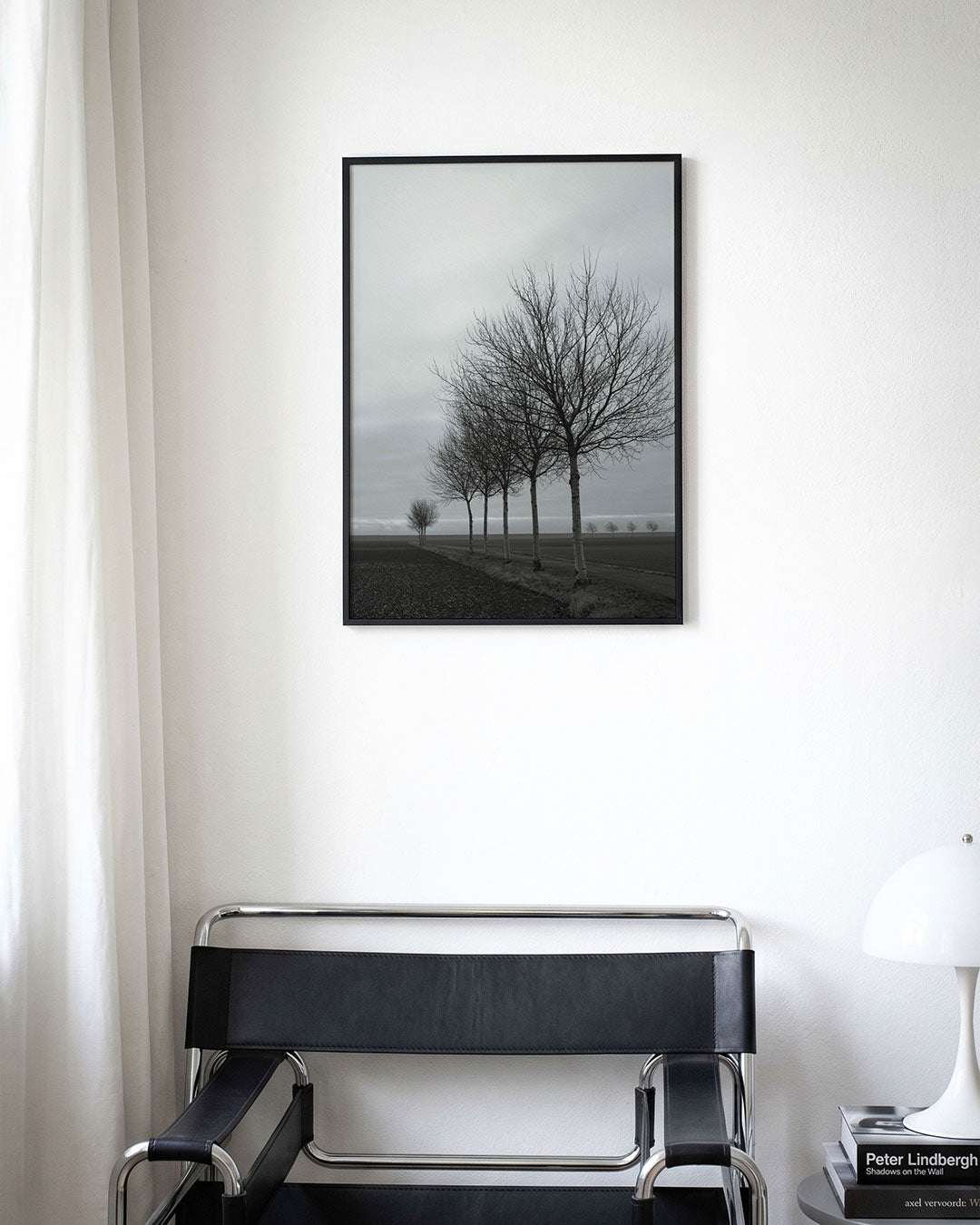 Landschap met bomenrij Poster