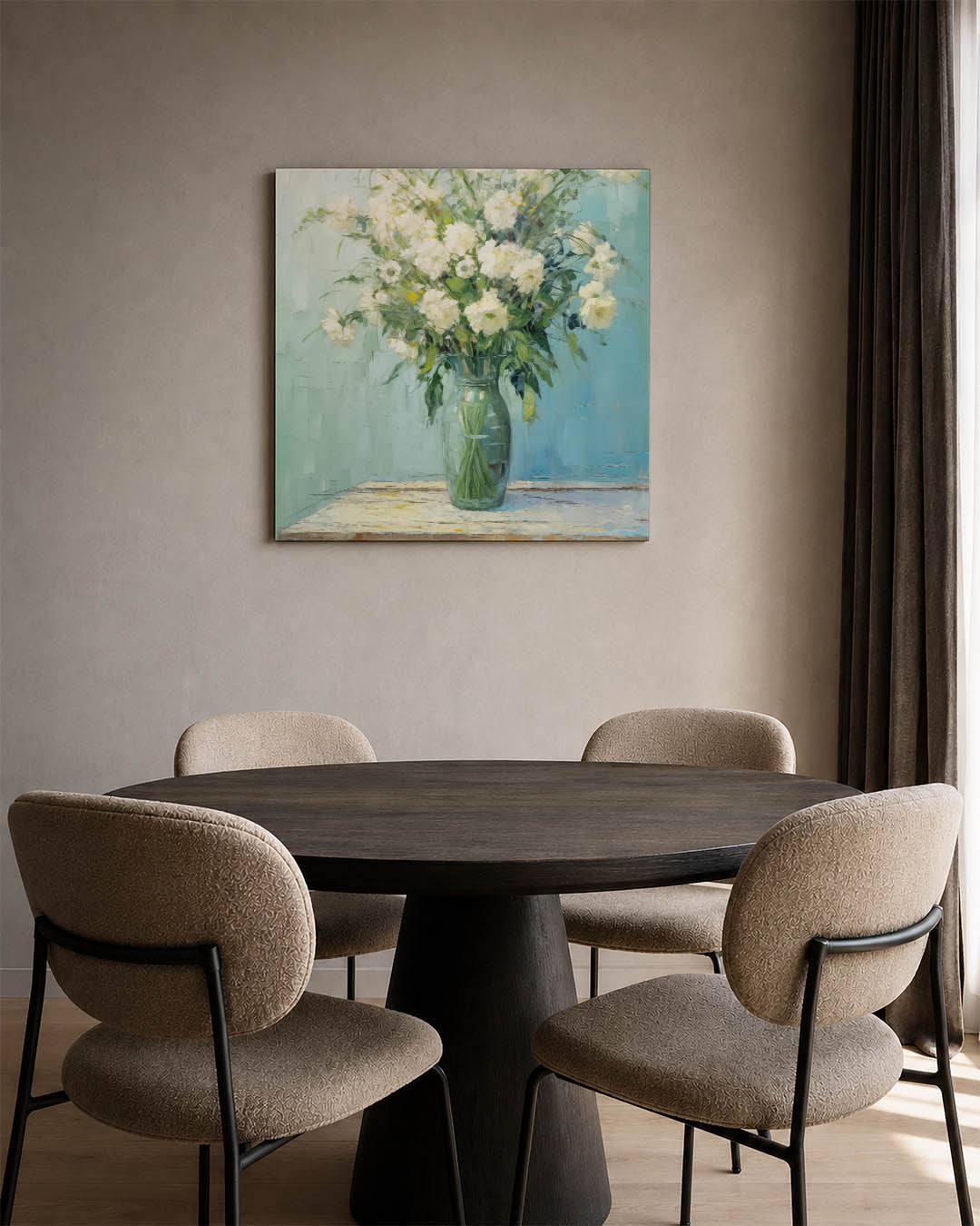 Bloemen in vaas Kunstwerk