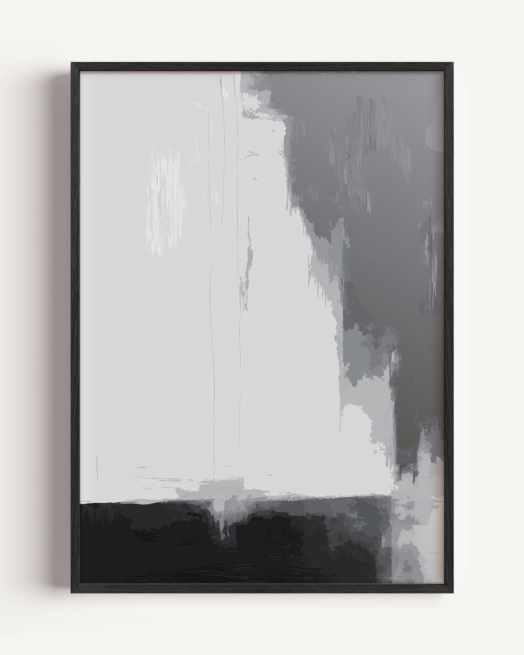 Modern Abstracte Grijstinten Poster-WallArtistic