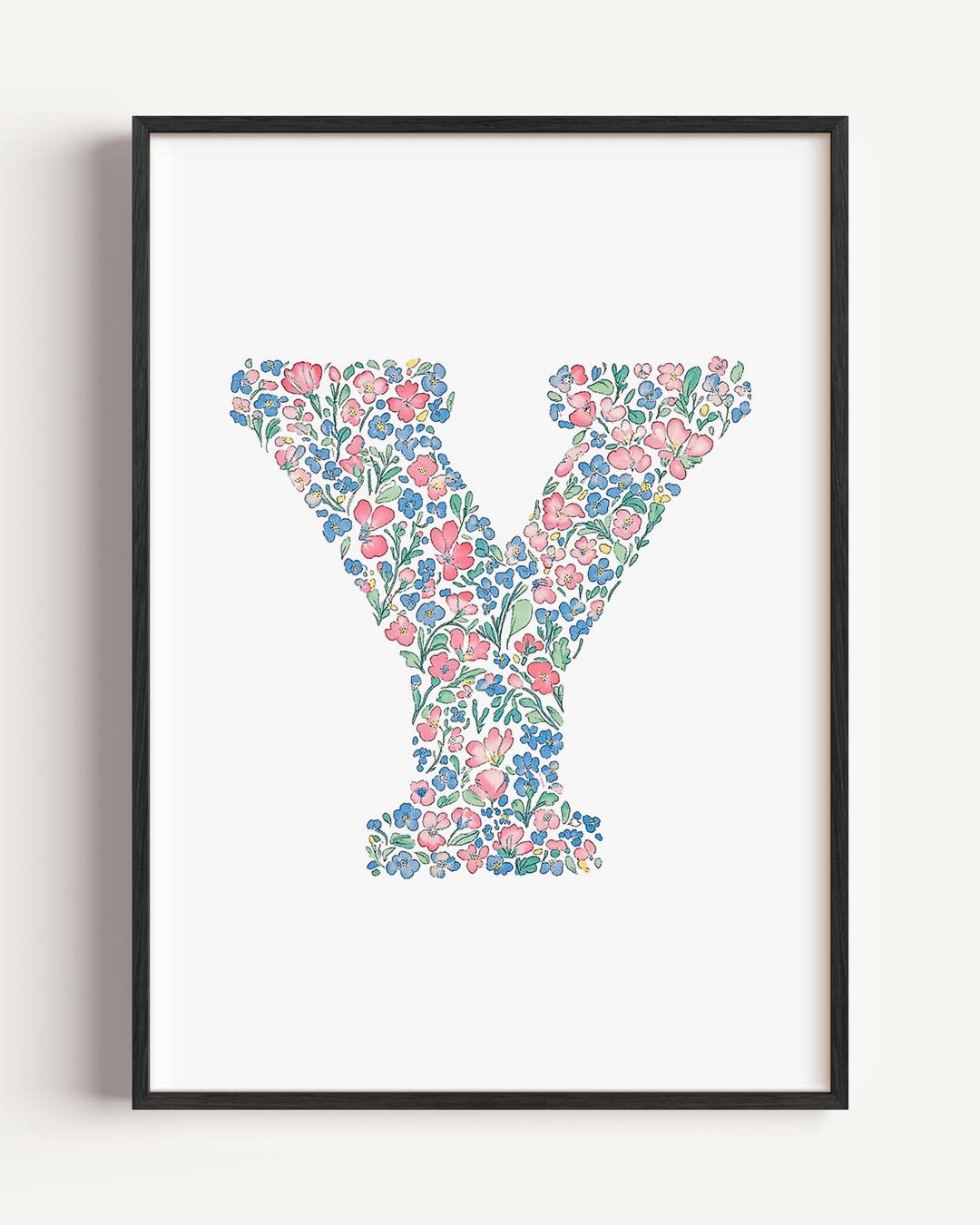 Bloemenletter Y Poster-WallArtistic