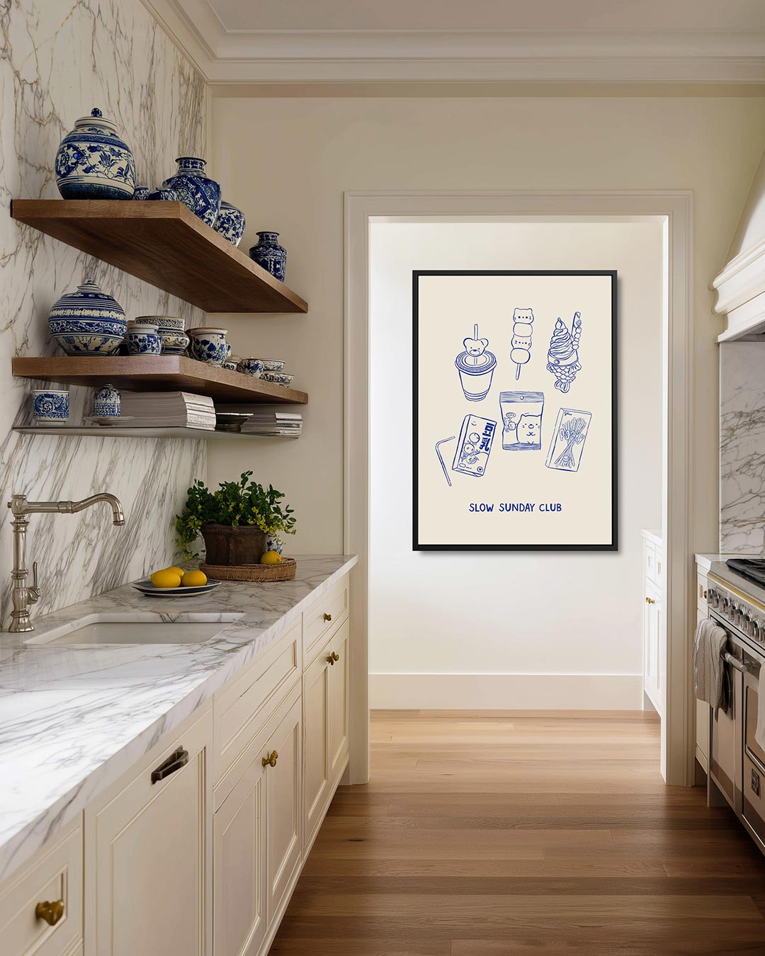 Speelse illustraties Kunstwerk