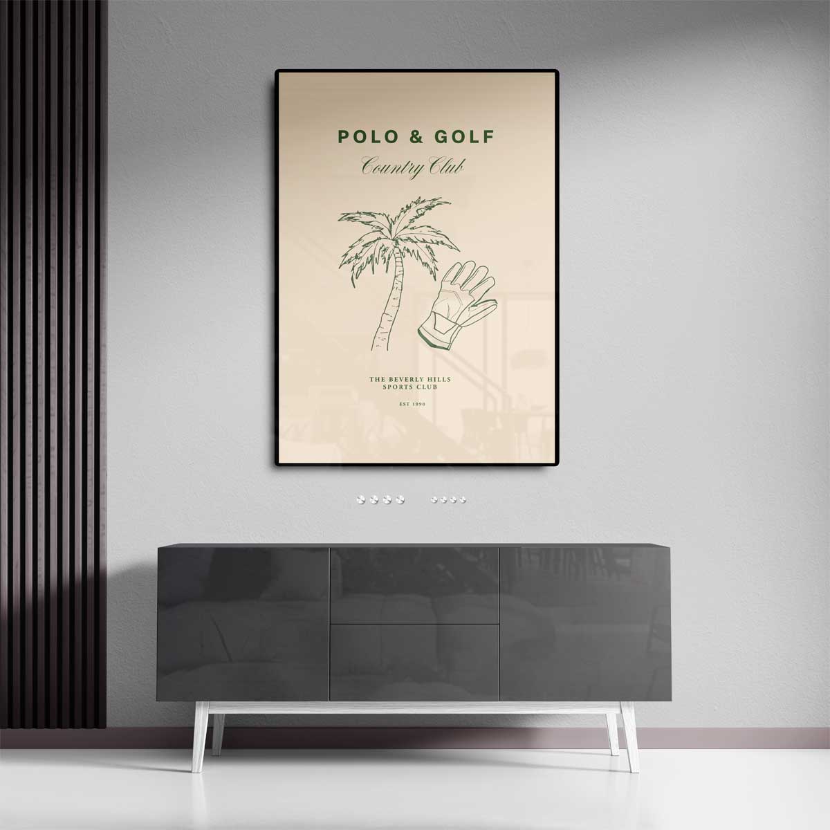 Stijlvolle Palm en Handschoen Poster