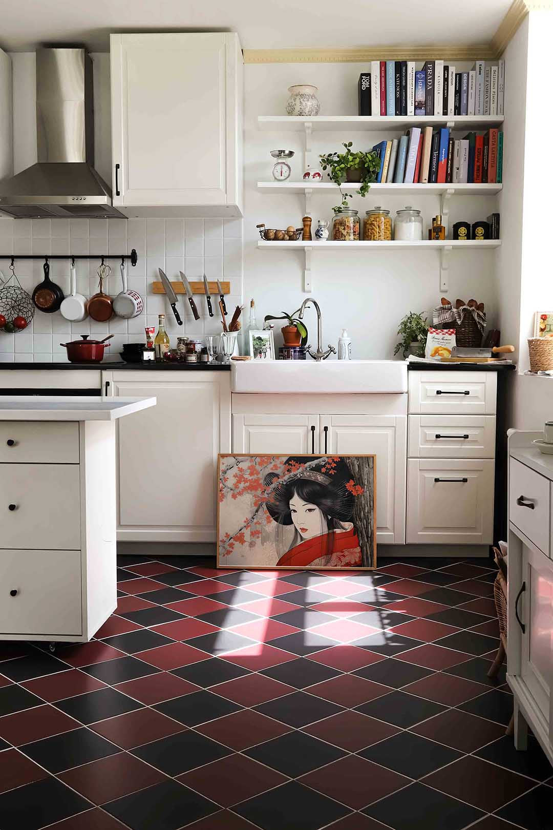 Vrouw met bloemen Poster
