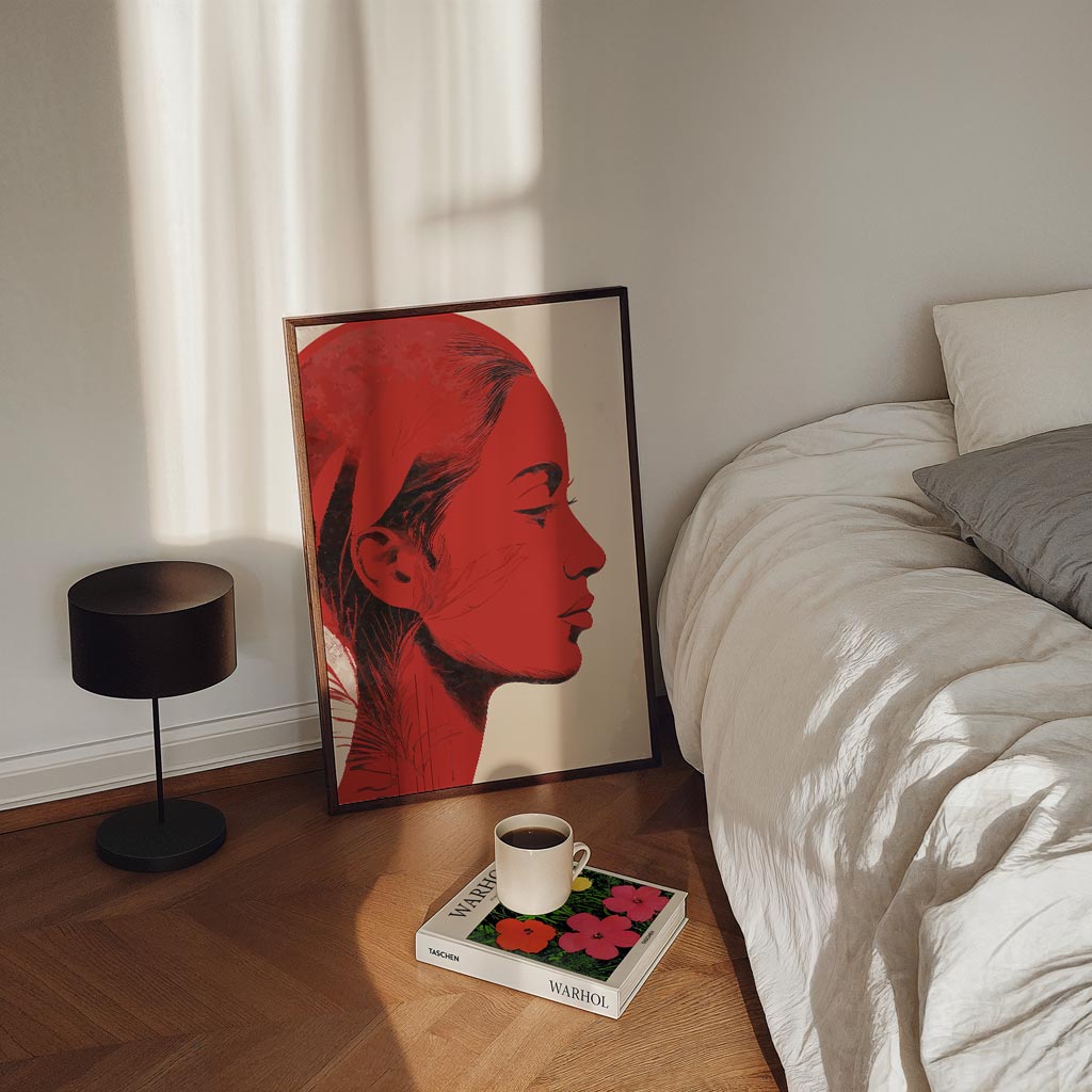 Elegante Rode Profielposter-WallArtistic