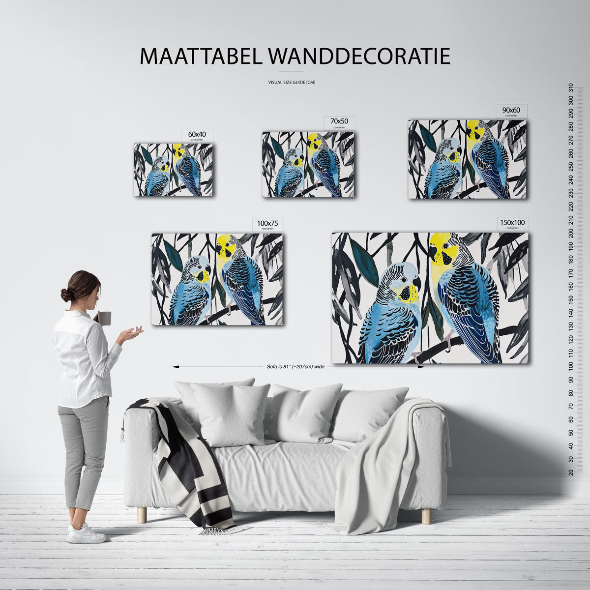Vogels in takken Kunstwerk