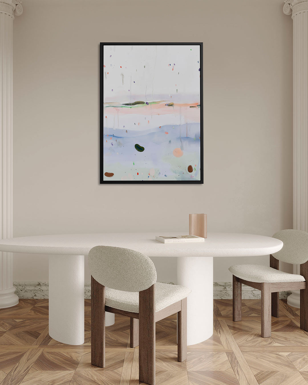Vloeiende kleurencompositie Kunstwerk
