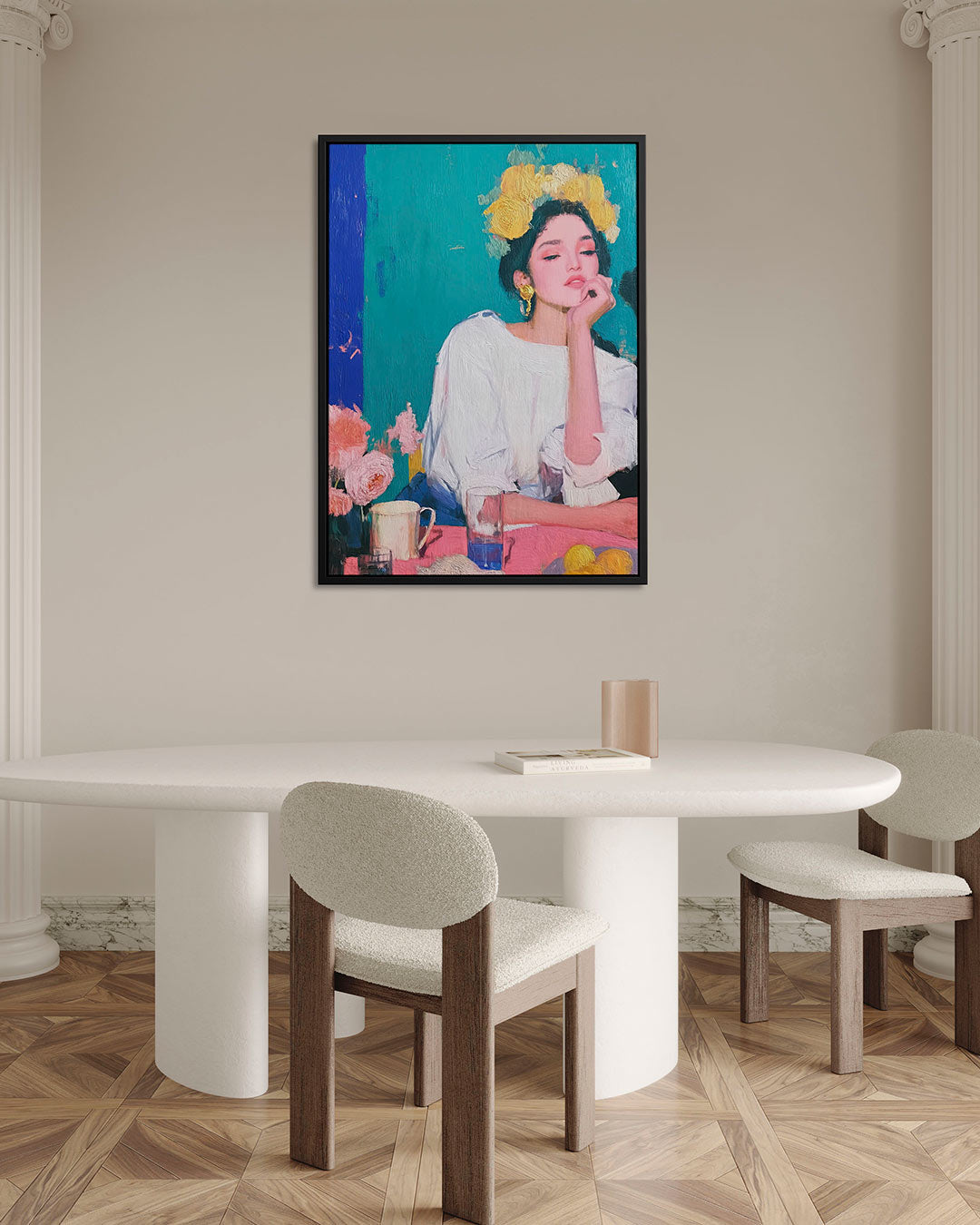Dromerige portret compositie Kunstwerk