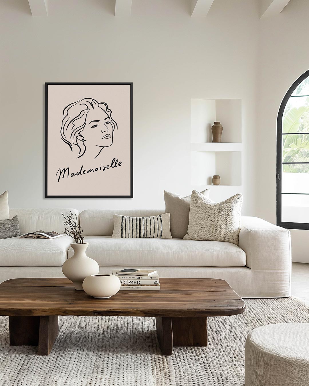 Elegante lijntekening Kunstwerk