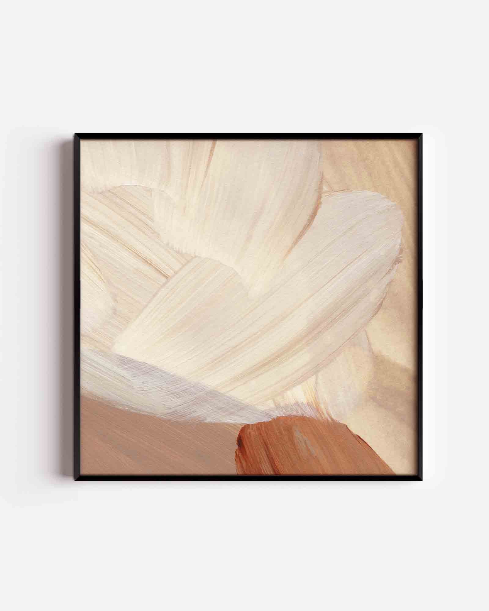 Abstracte penseelstreken Poster