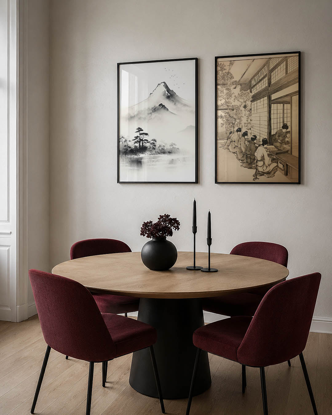 Mistige berglandschap Posterset