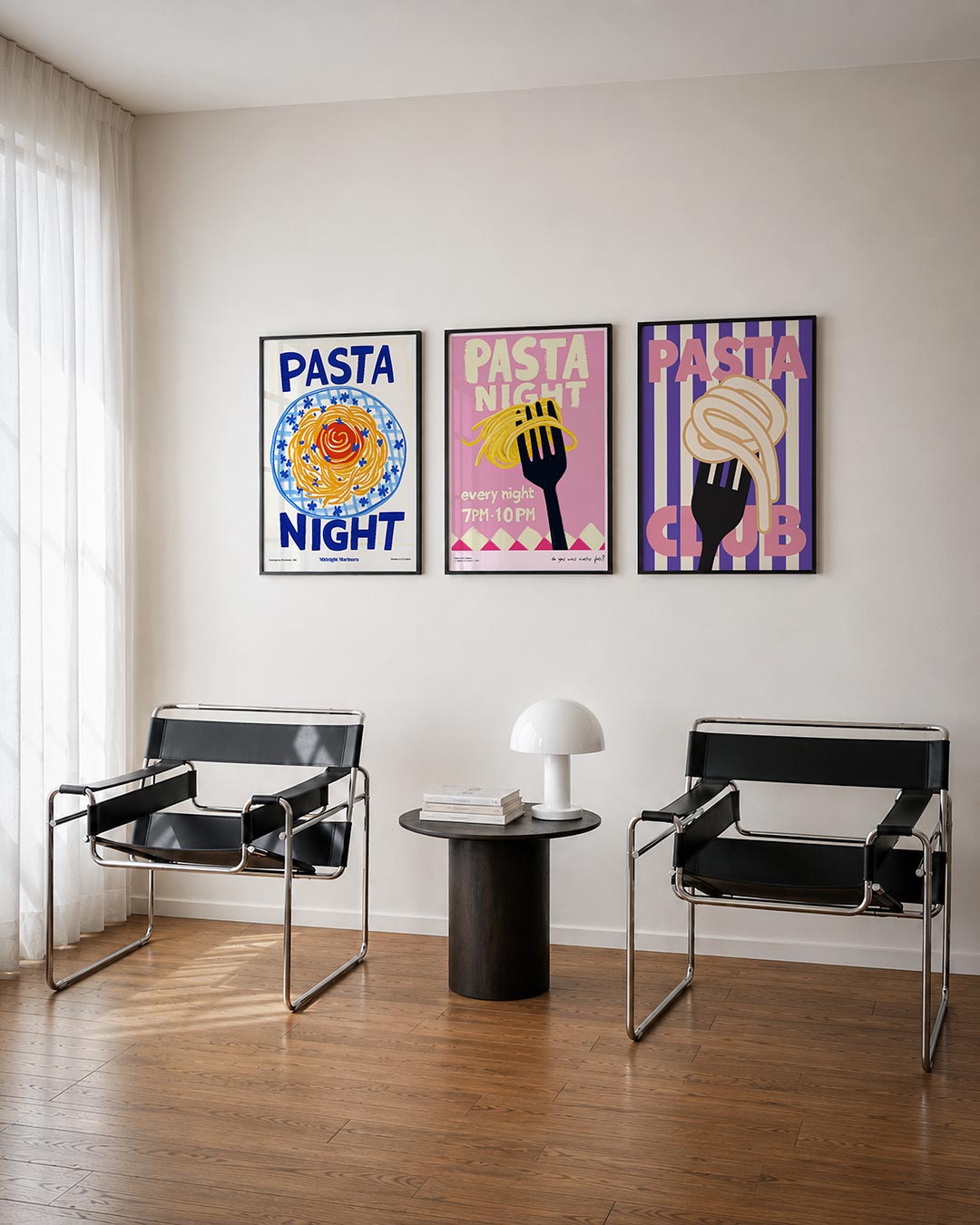Kleurrijke pastaschotel Posterset