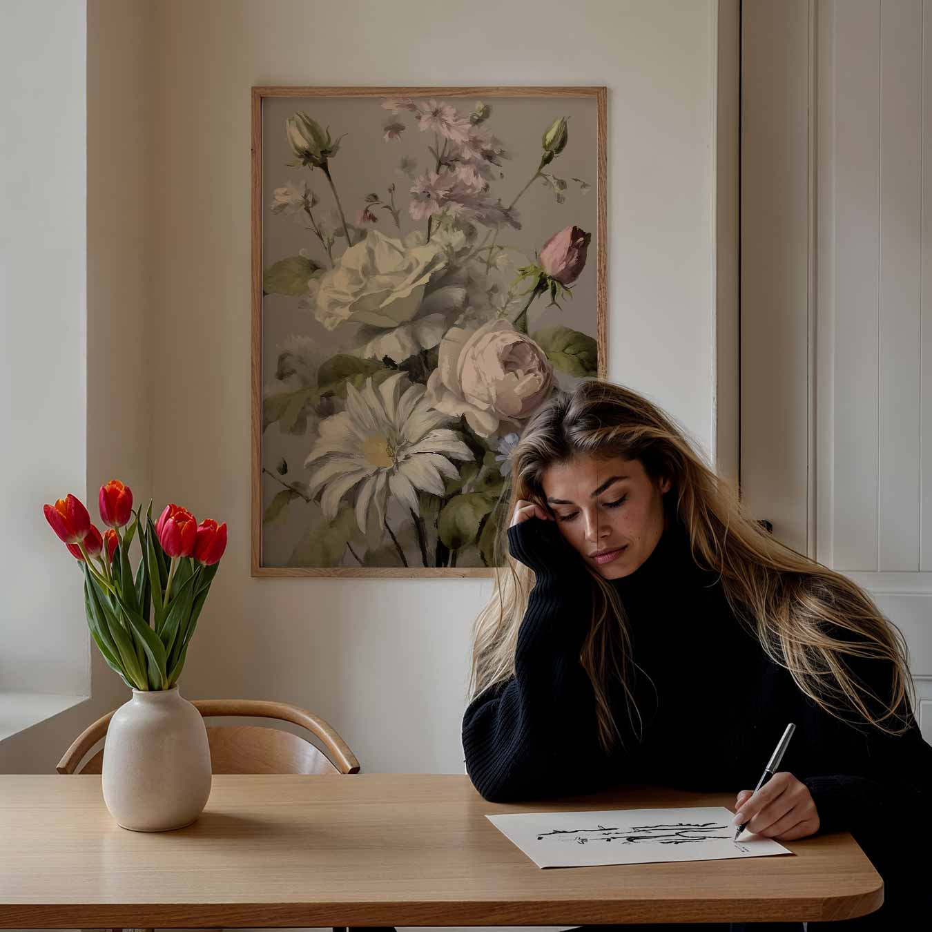 Romantische Bloemenpracht Poster-WallArtistic