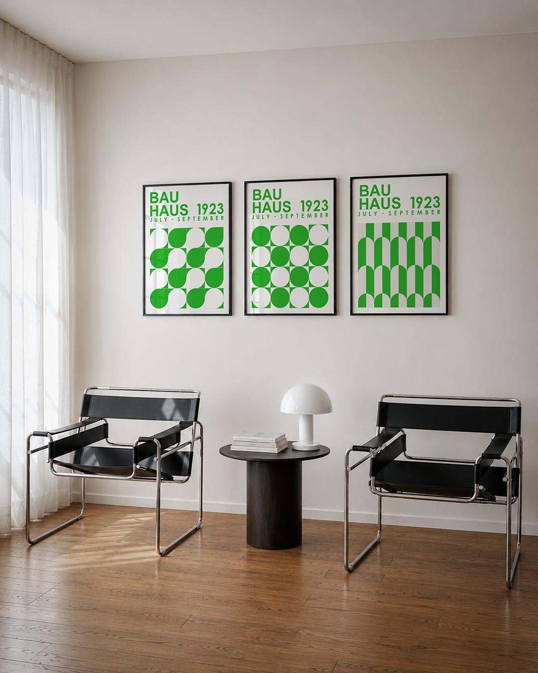 Groene vormenritme Posterset