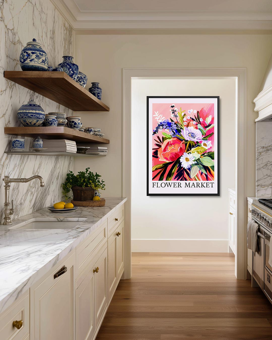 Bloemrijke compositie Kunstwerk