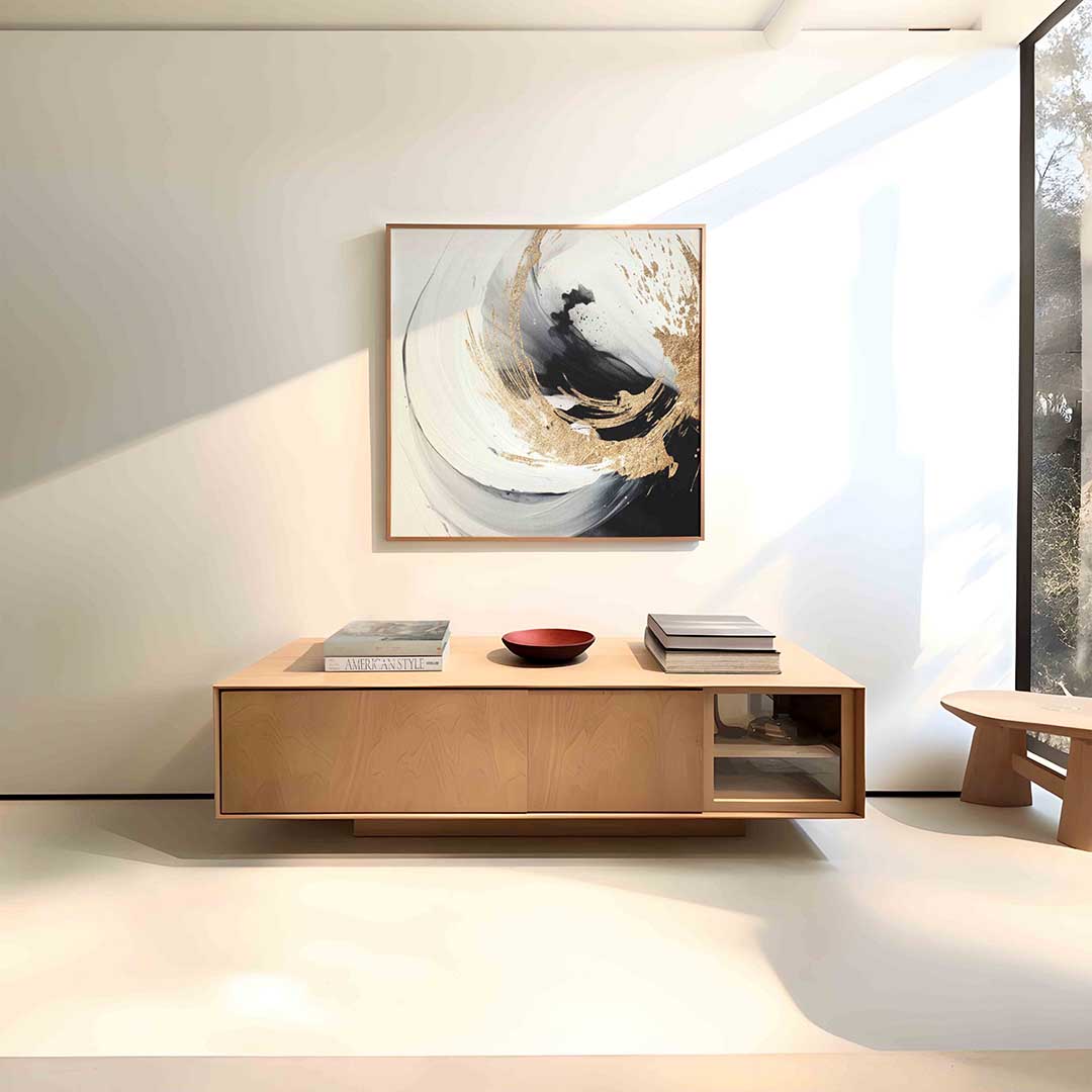 Abstracte zwart en goud Poster