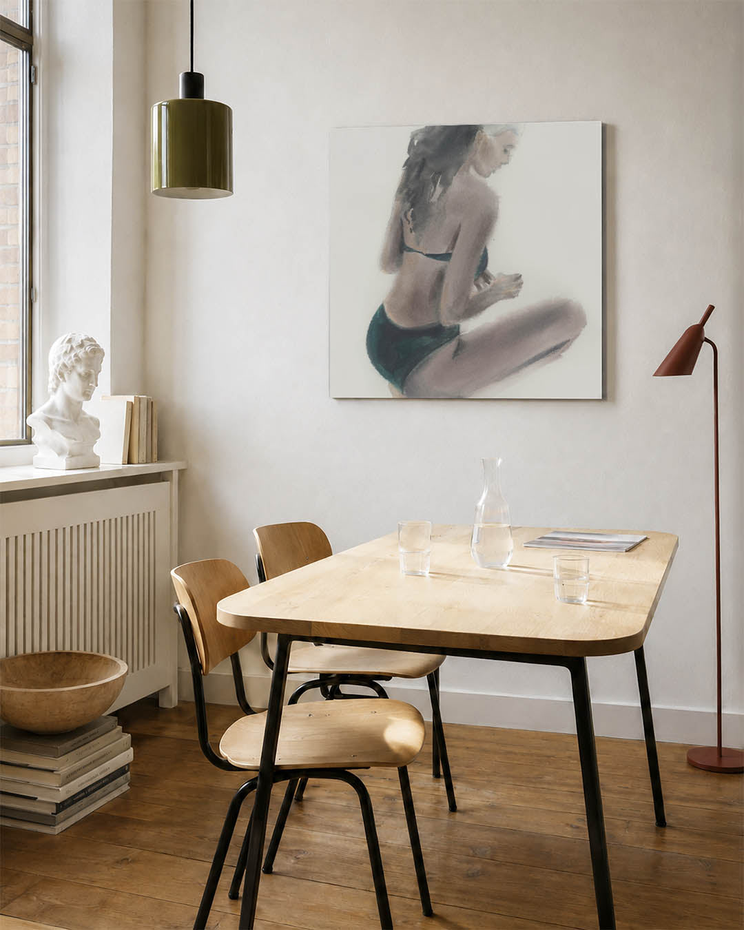 Zittende vrouw studie Kunstwerk