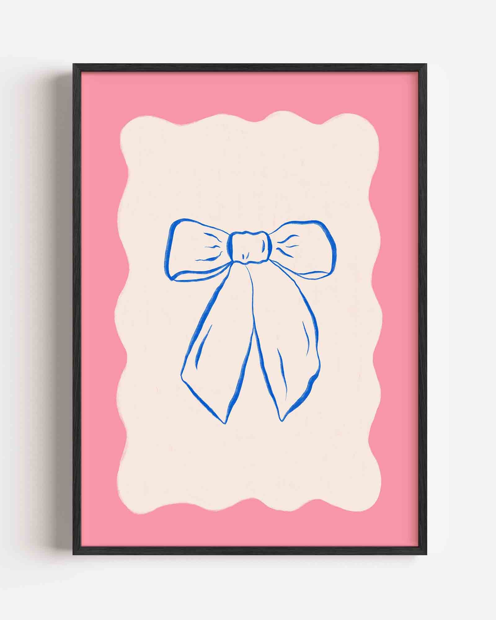 Strik op roze achtergrond Poster