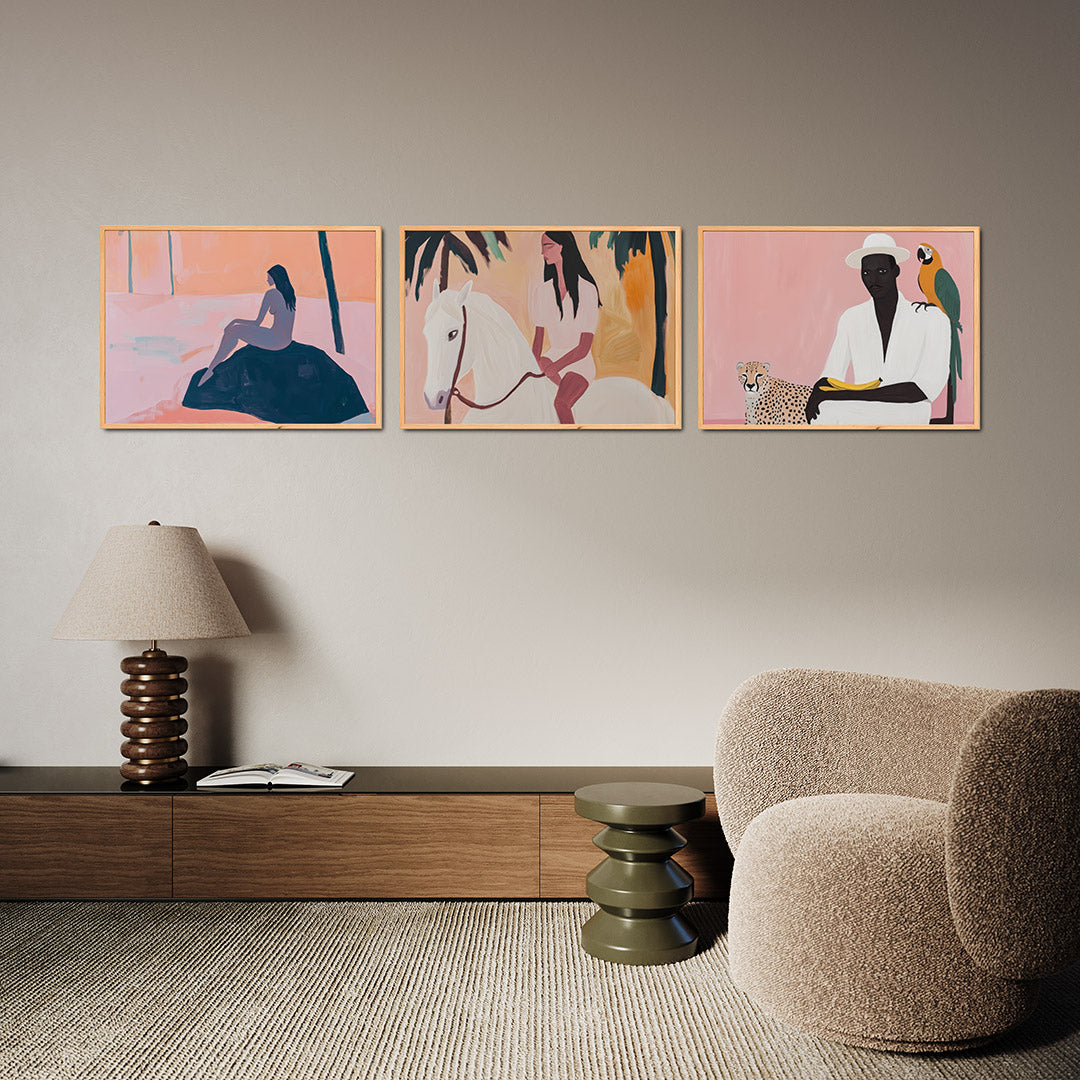 Zacht silhouet Posterset