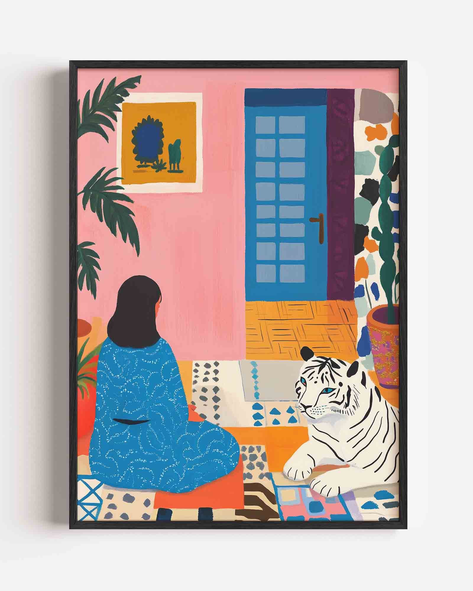 Vrouw met tijger Poster