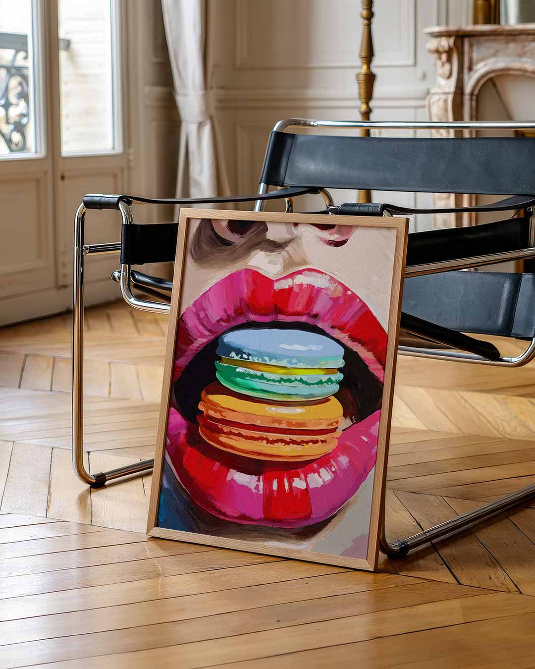 Kleurrijke Macaron Kus Poster-WallArtistic