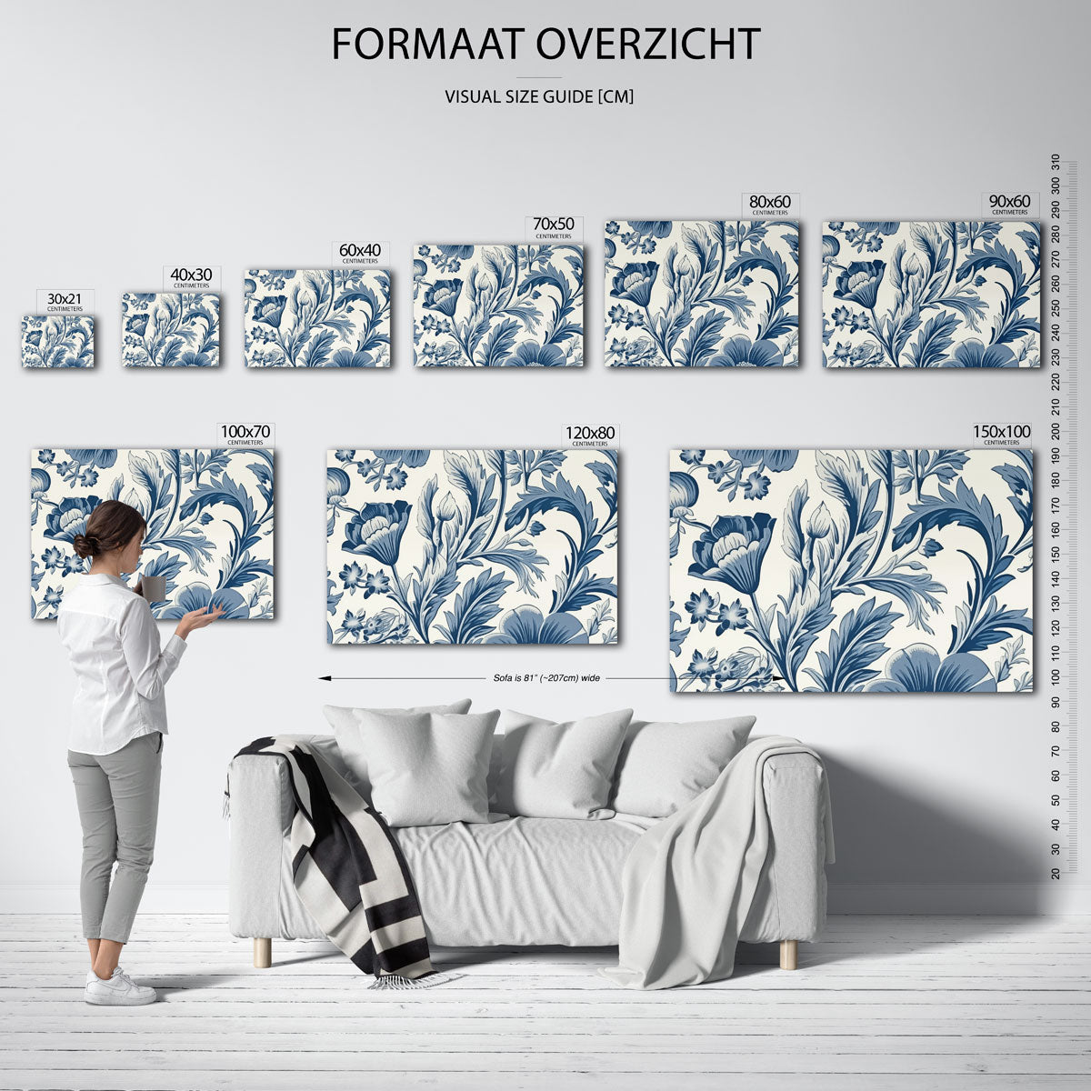 Blauwe bloemen Poster