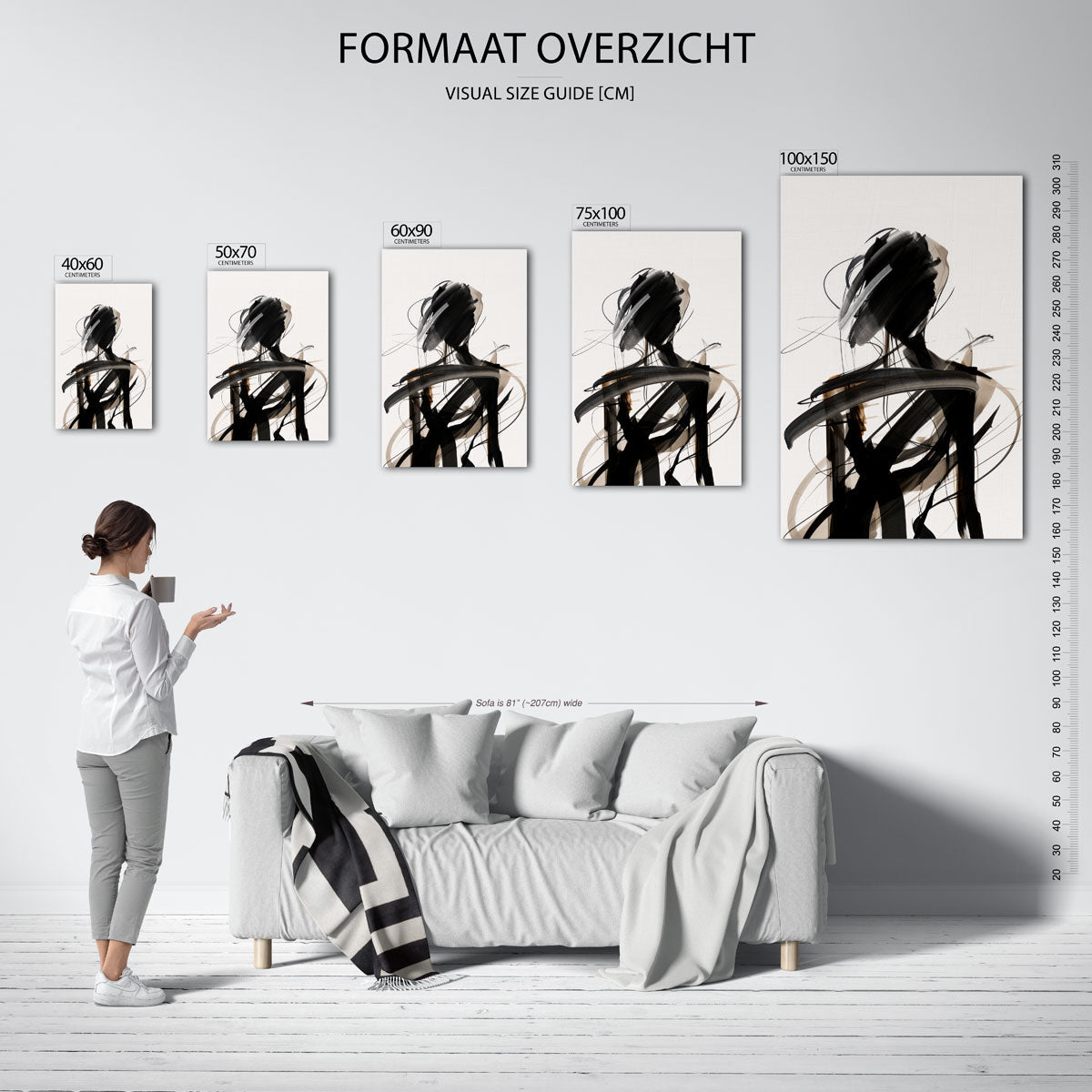 Dynamische lijnfiguur Kunstwerk