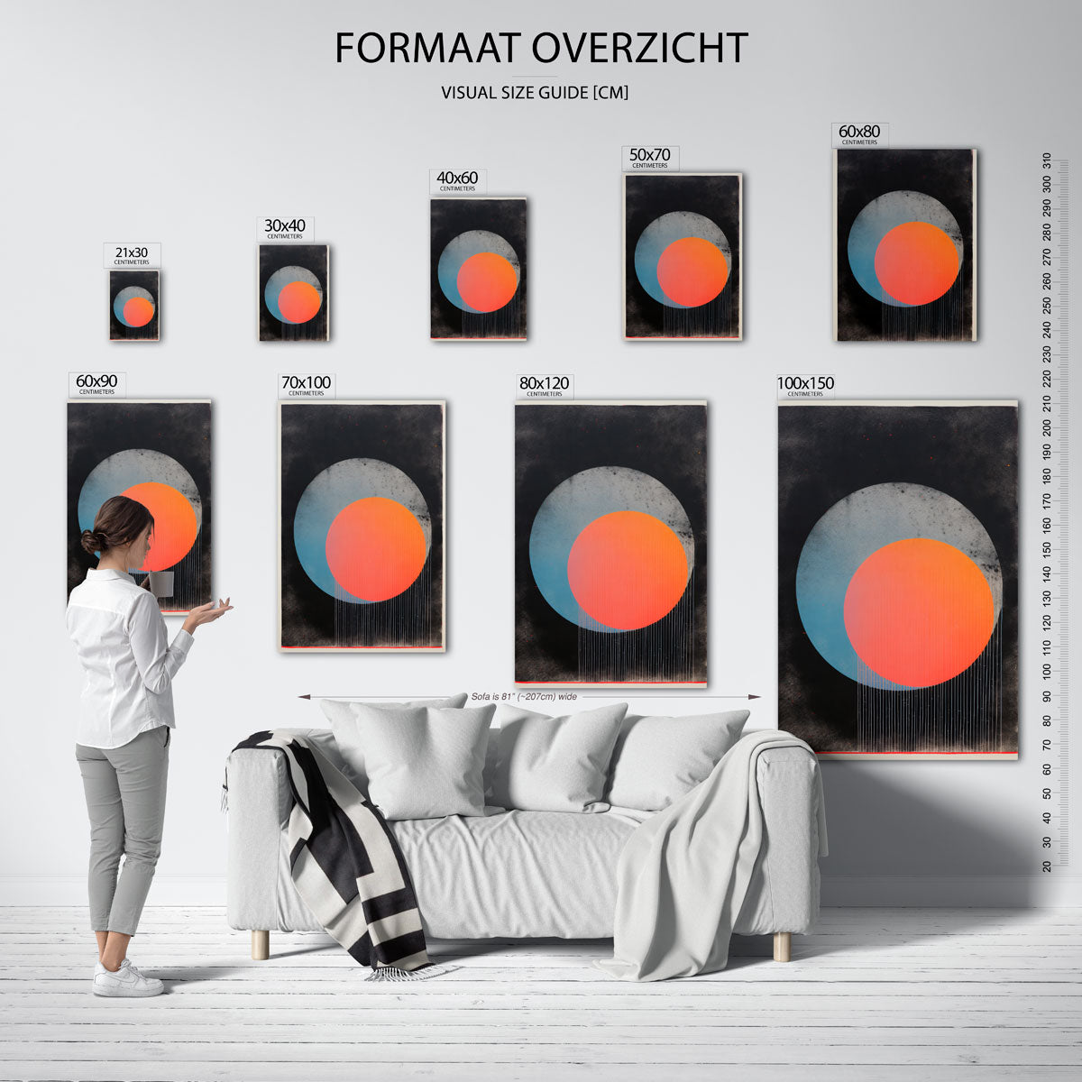 Cirkel en kleurvlakken Poster