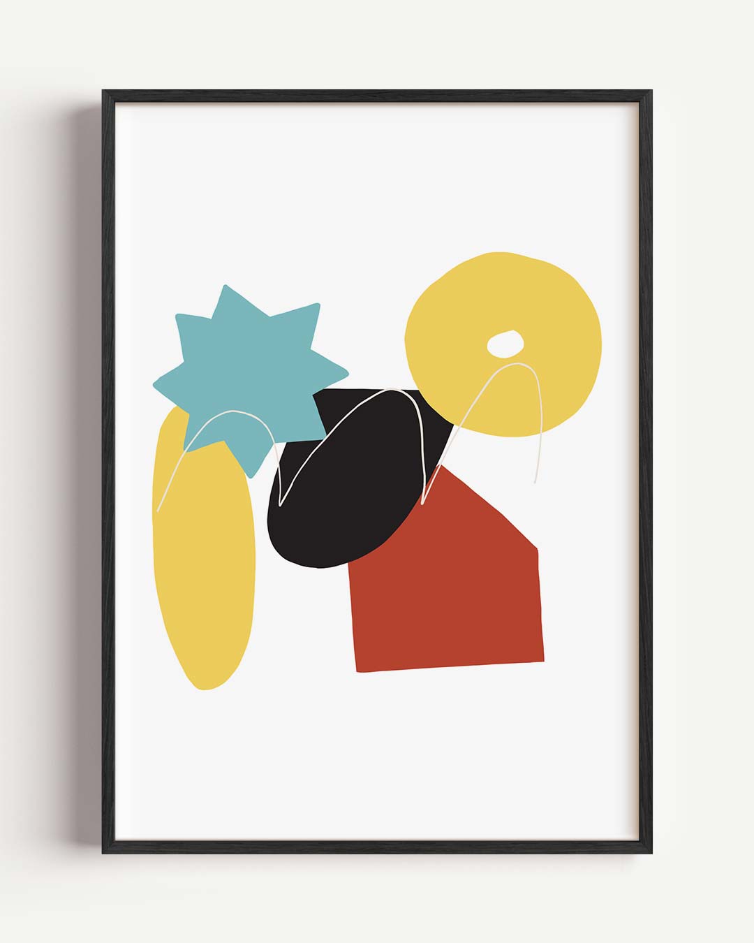 Vrolijke Geometrische Abstractie Poster-WallArtistic