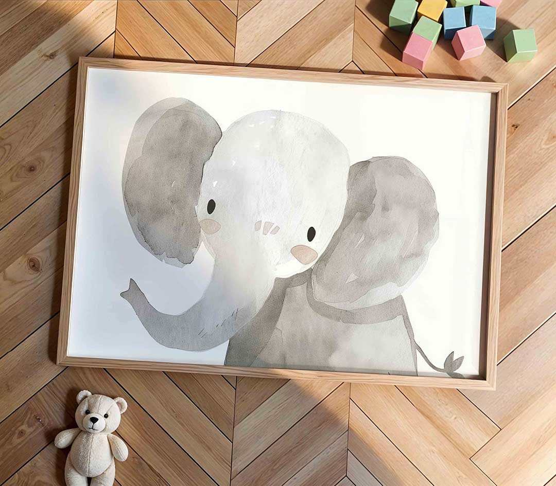 Olifant illustratie Poster