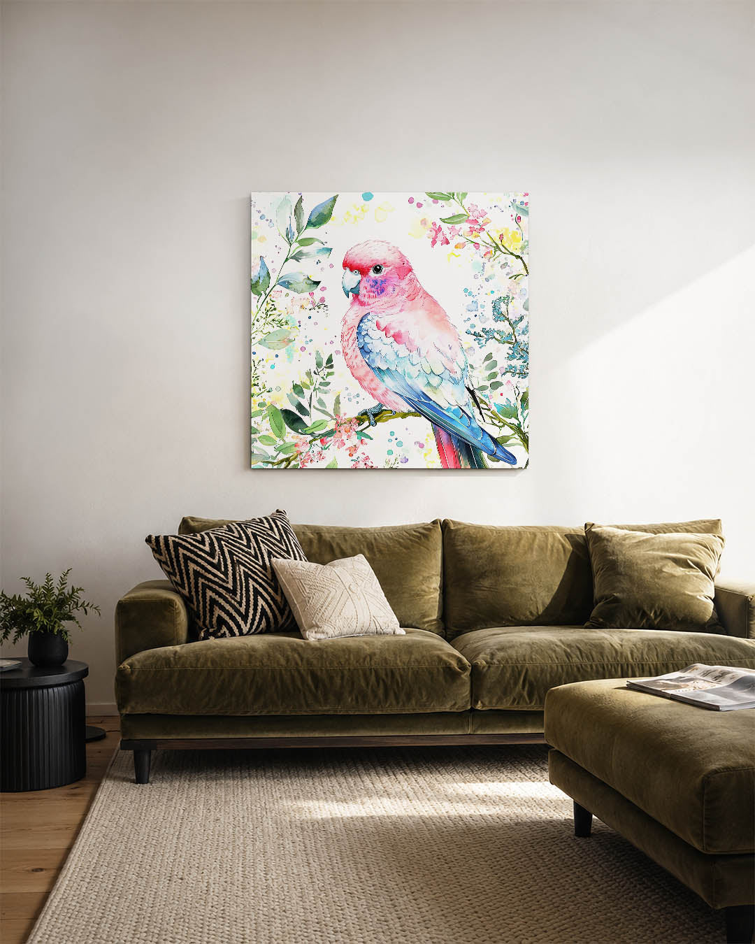 Vrolijke vogel illustratie Kunstwerk